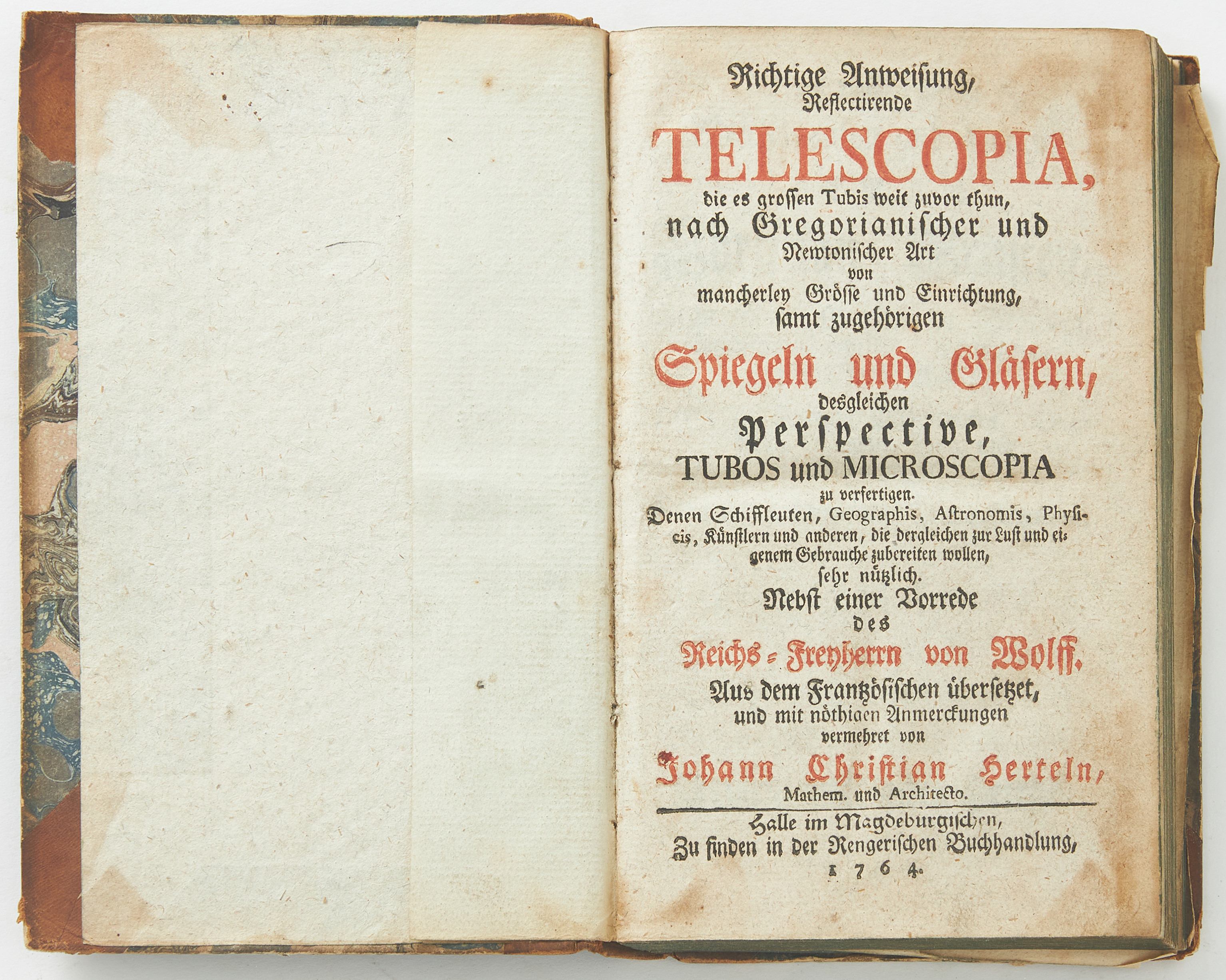TELESCOPIA 1764, & BRANDER, Barometer, 1772.