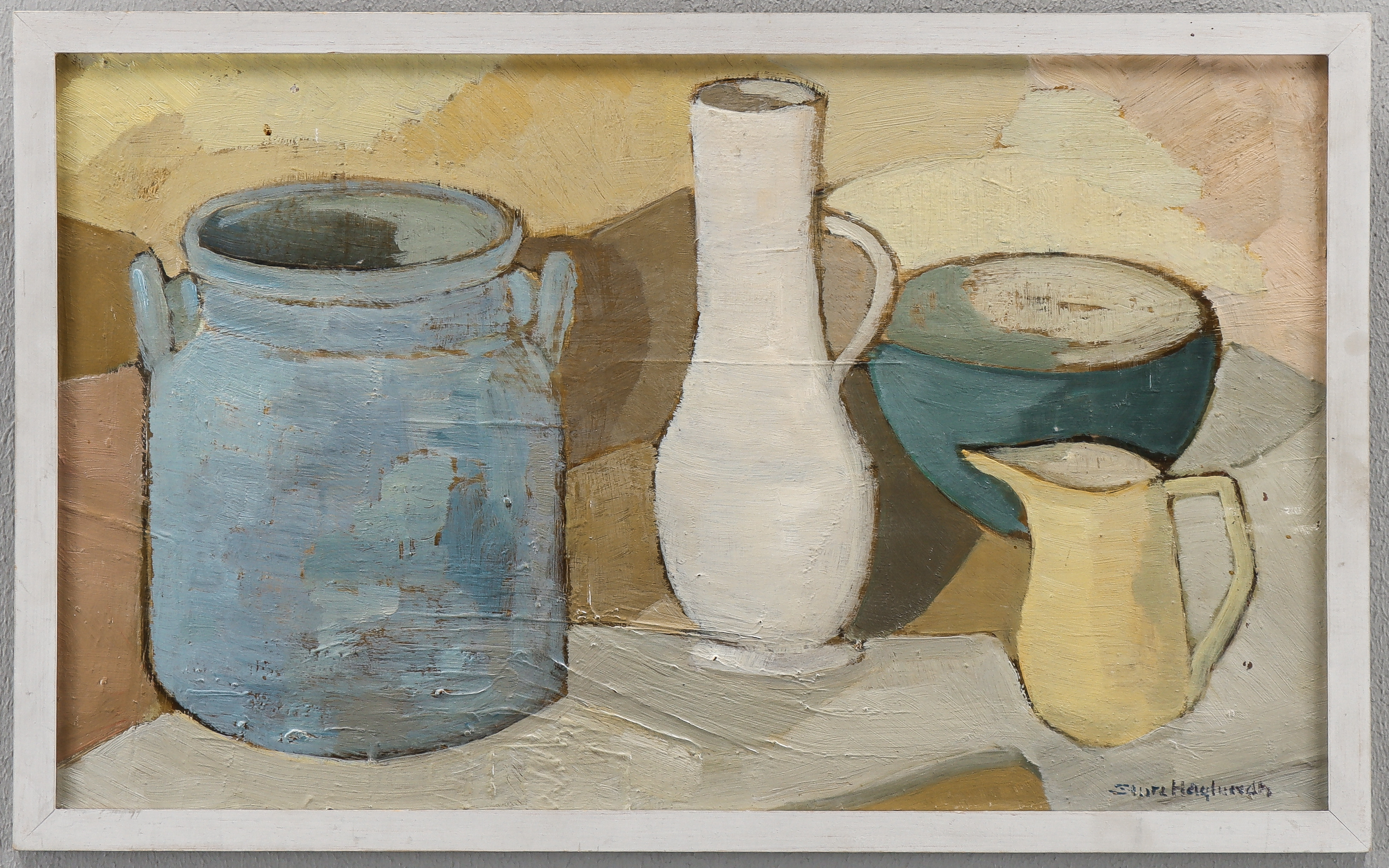 STURE HAGLUNDH. Stilleben med krus.