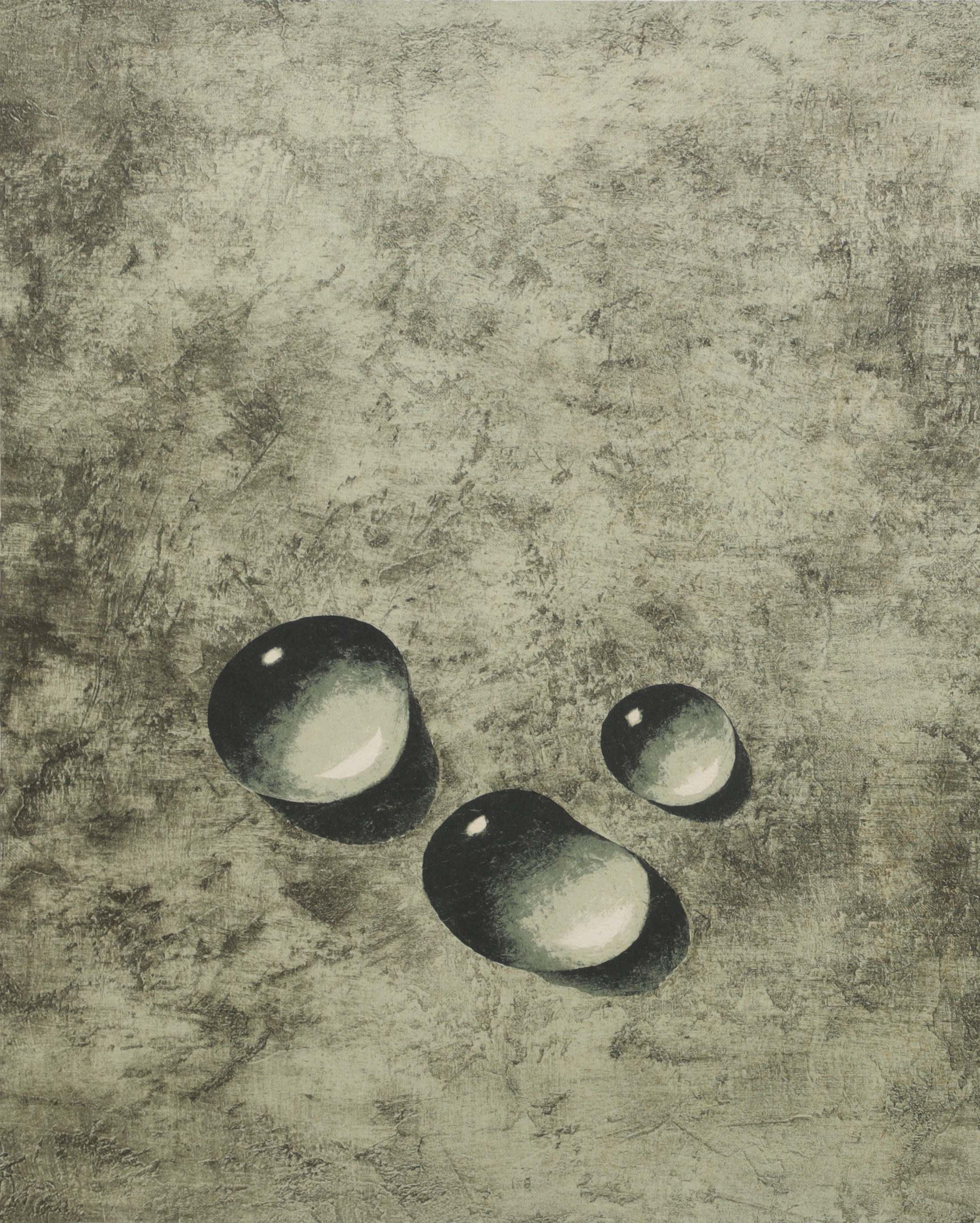 JOHANNES OLSSON. Vattendroppar, färglitografi, signerad och numrerad 246/250.