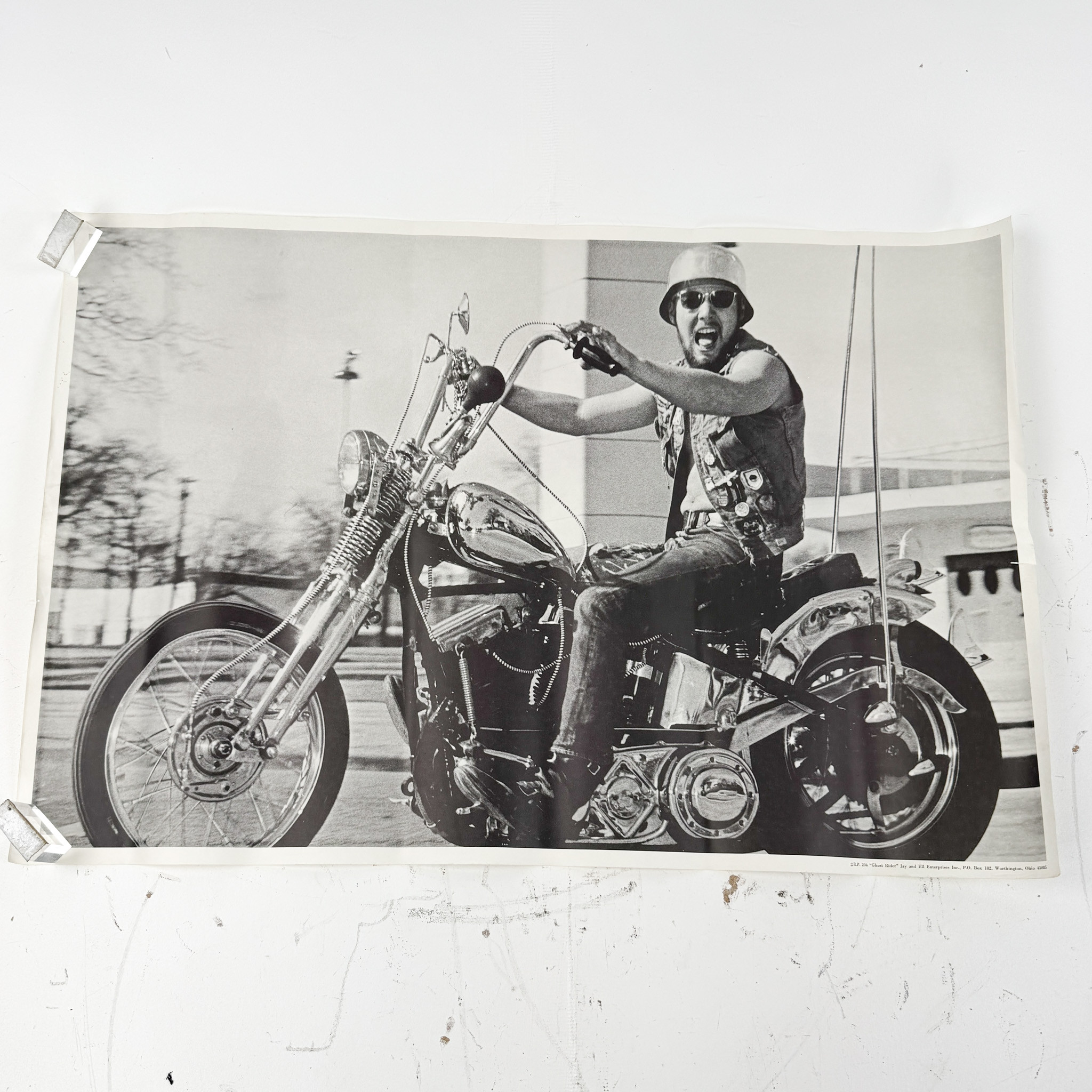 "GHOST RIDER", poster, Jay and Ell Entyerprices, Ohio, 1960/70-tal.