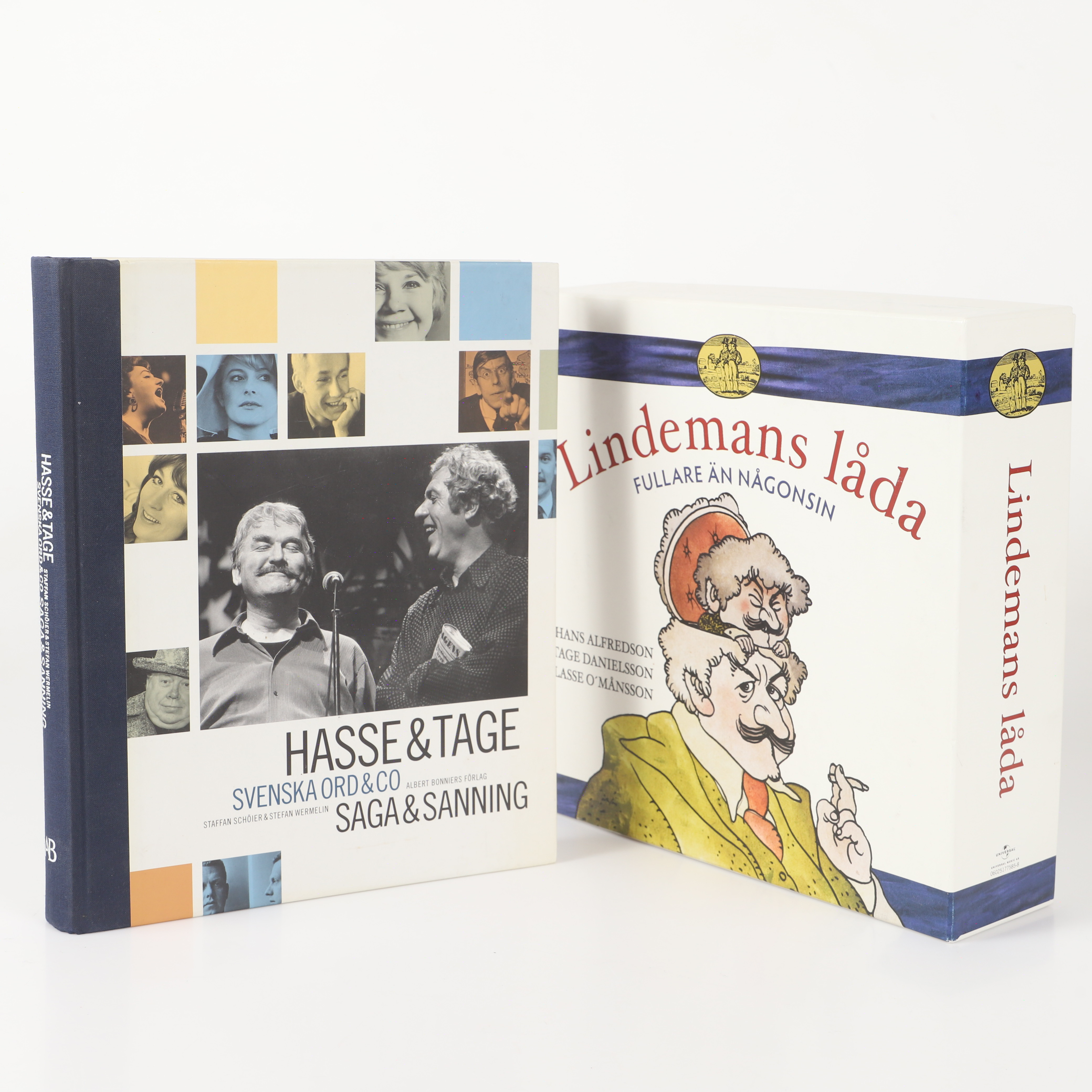 HASSE & TAGE. CD-box och bok, "Lindemans Låda/"Sagor & Sanning", Svenska Ljud/Ord, 2000-tal.
