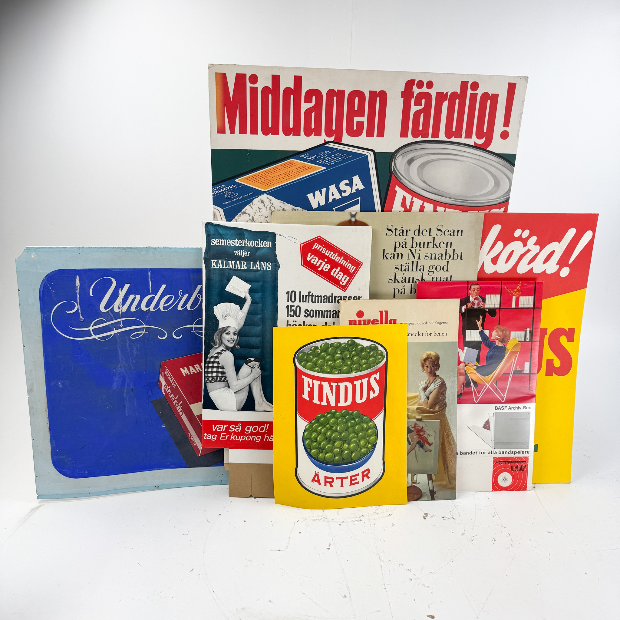 REKLAMSKYLTAR, papp, 8 st, 1900-tal.