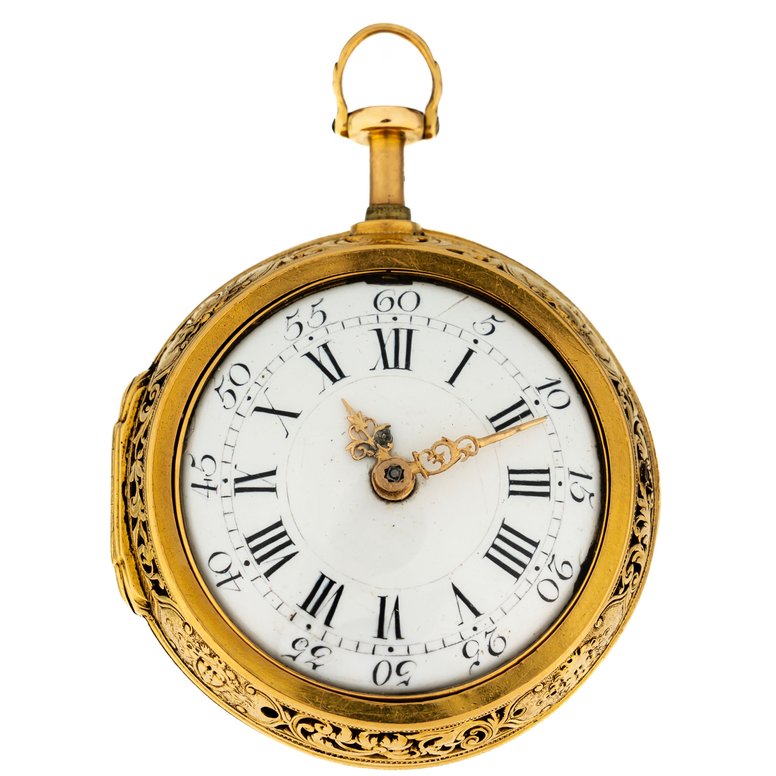 SIMON DE CHARMES. Fickur 18K Guld, London 1700-tal.