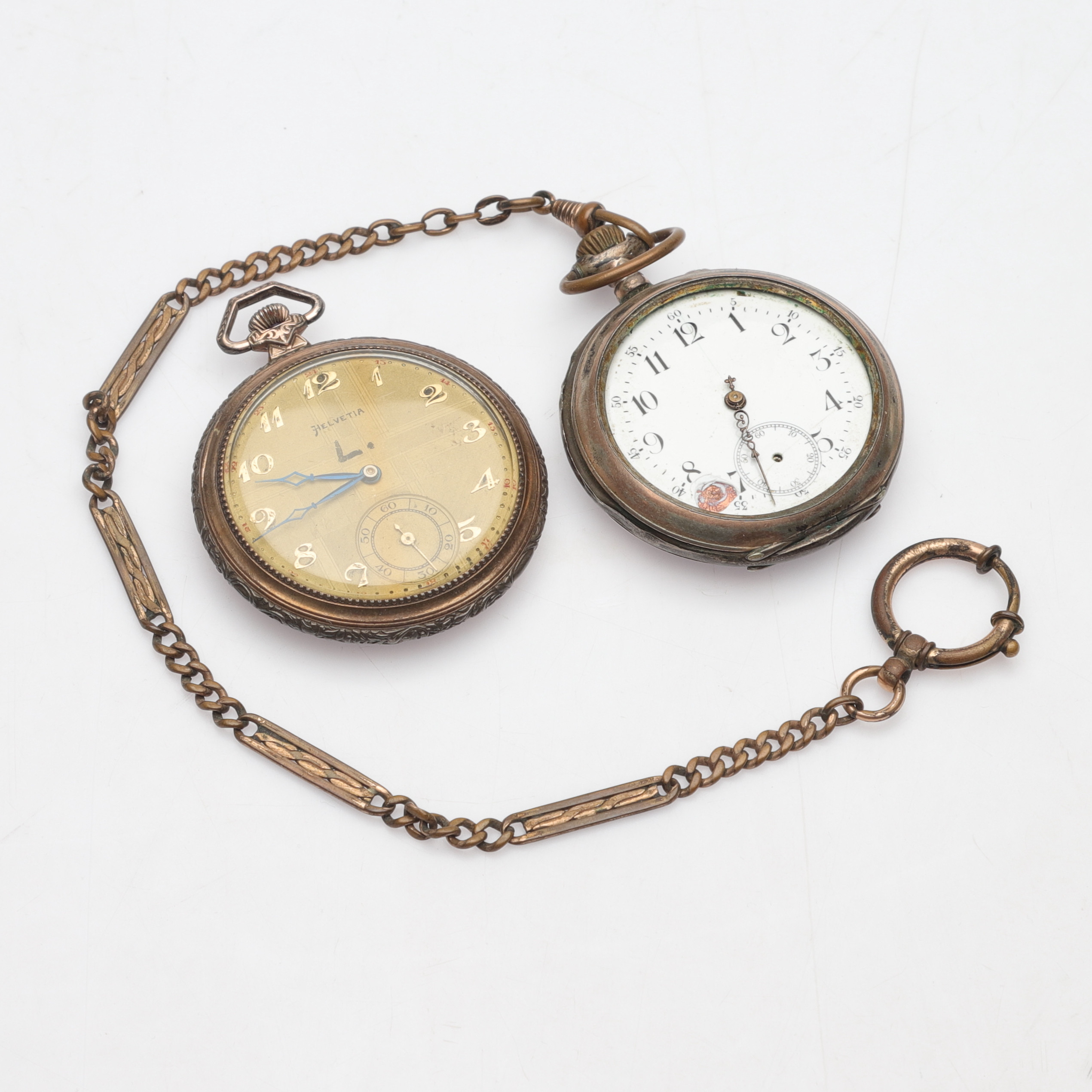 FICKUR, 2 st, silver, b.la. Helvetia.