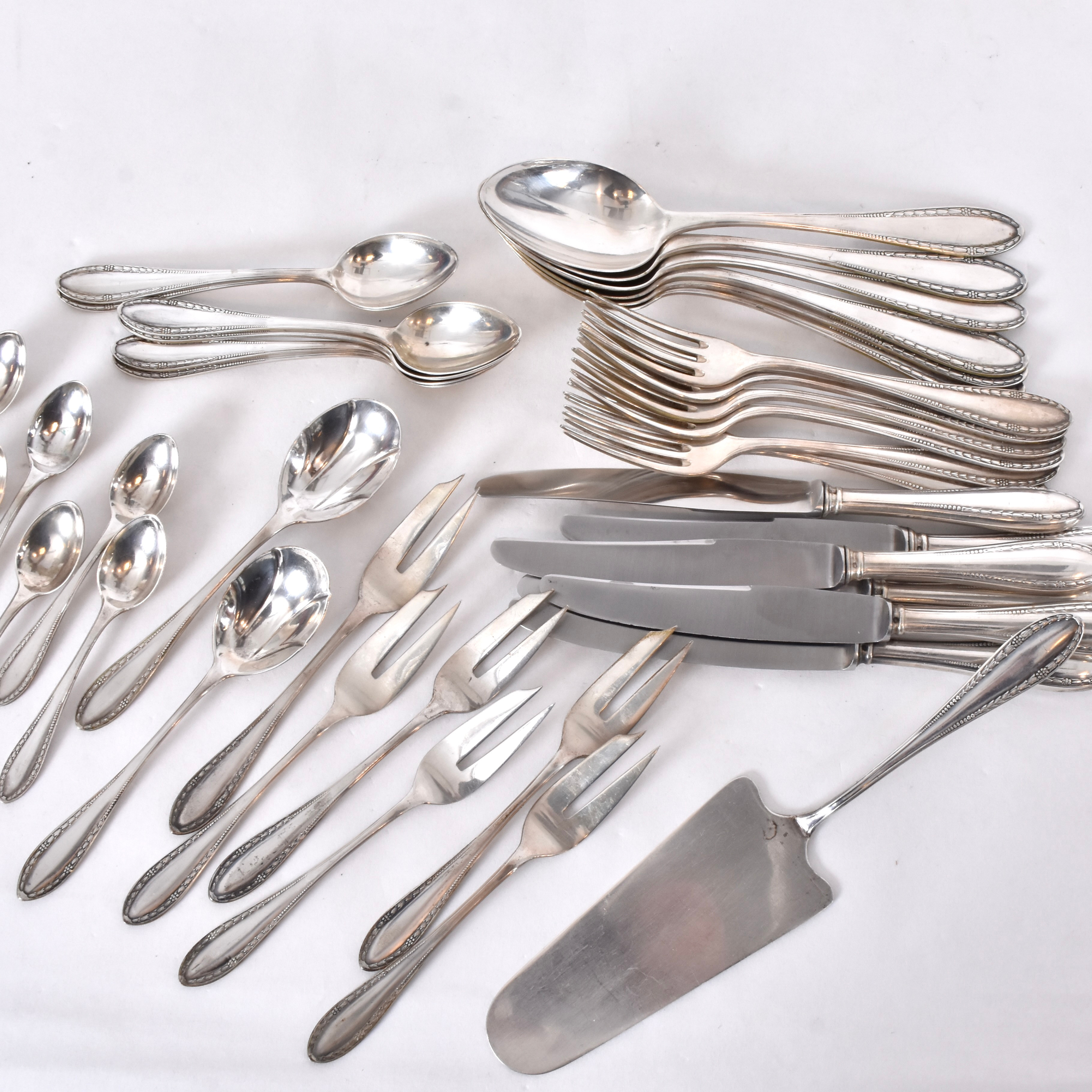 BESTICKSUPPSÄTTNING, silver 800, Polen, total vikt 1688 gram.