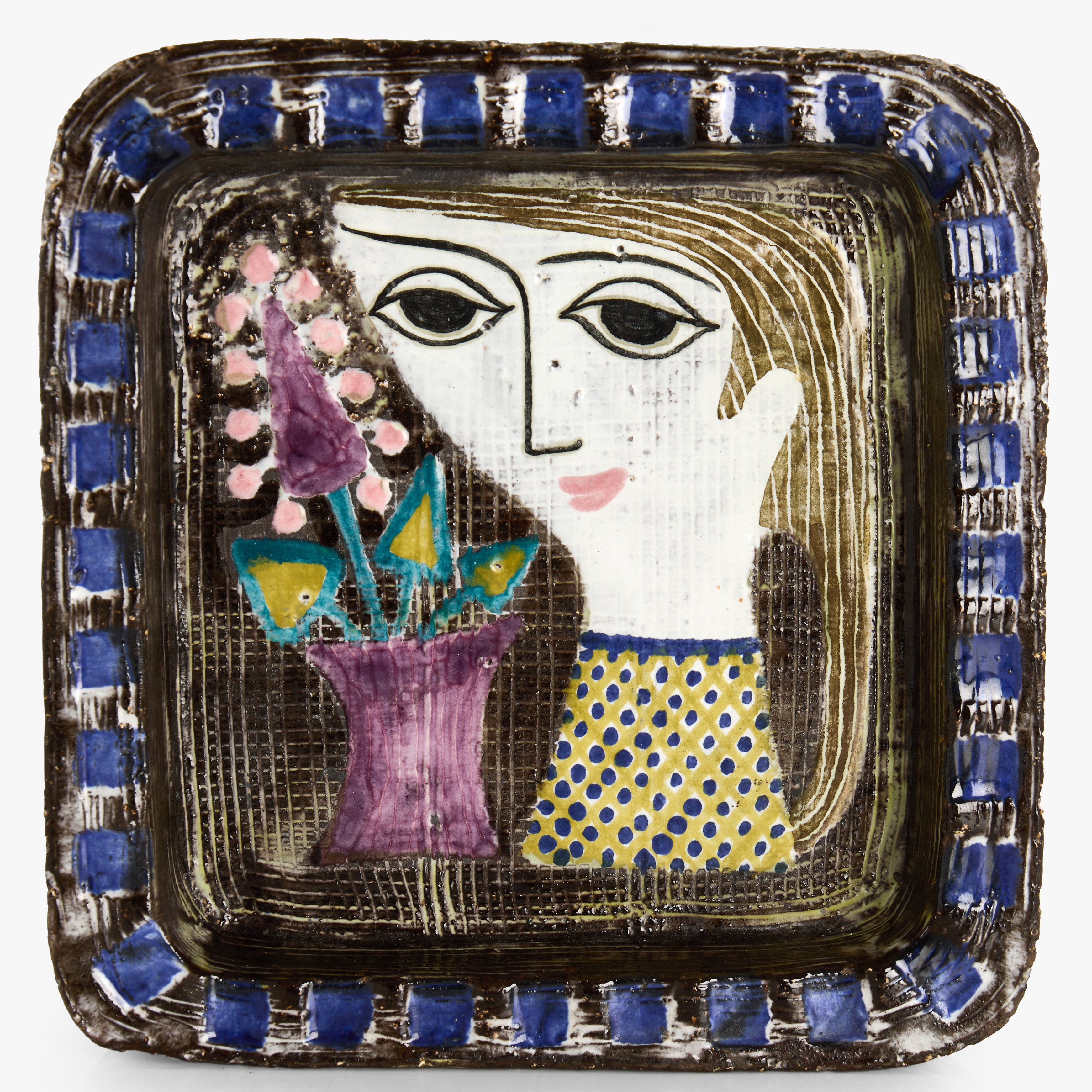 MARI SIMMULSON. Fat, Upsala-Ekeby, lergods, signerad.