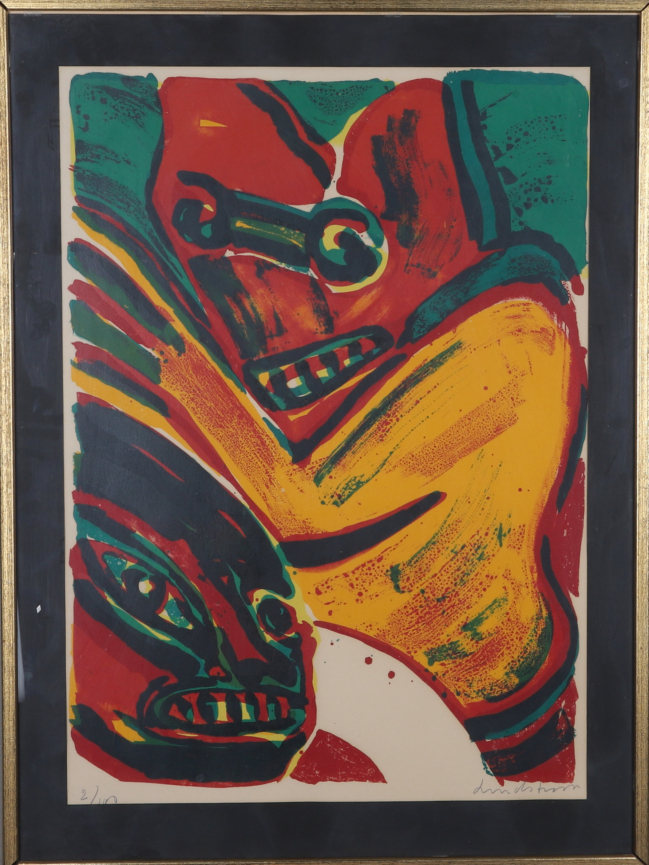 BENGT LINDSTRÖM. Färglitografi, komposition, signerad och numrerad 2/100.