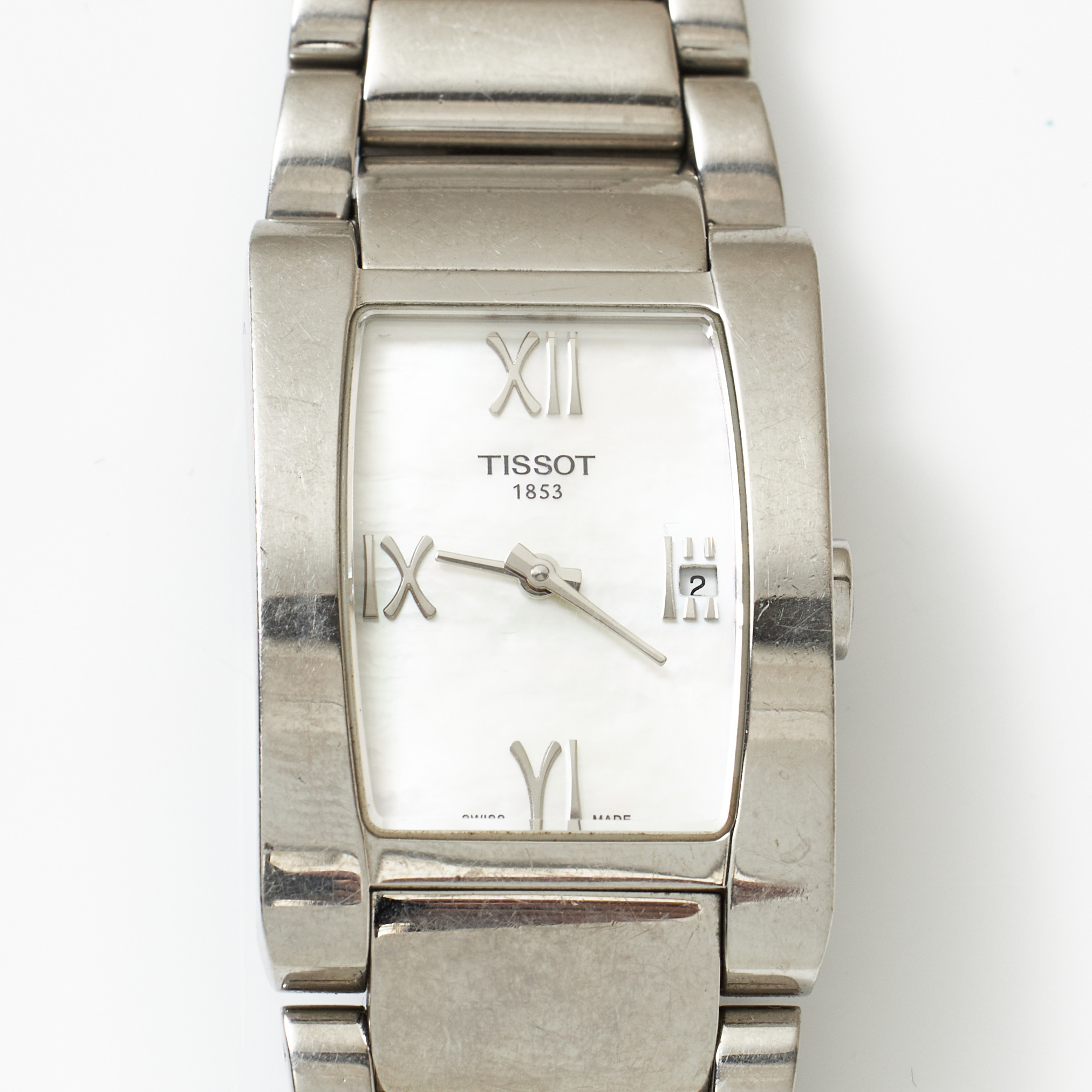 TISSOT, "1853", armbandsur, stål, quartz, pärlemorurtavla, safirglas, viklås.