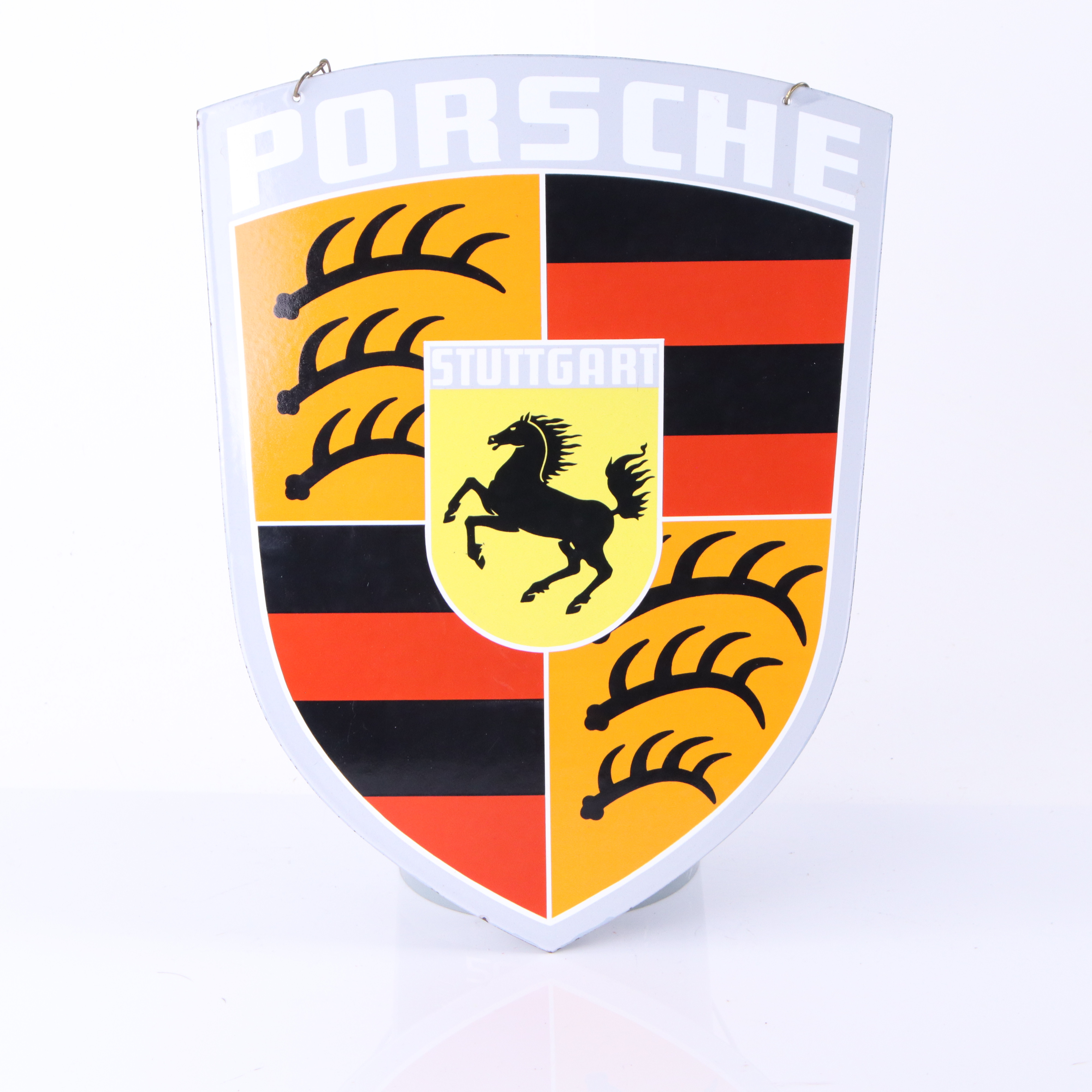 PORSCHE, "Stuttgart" emaljskylt, 1900-talets senare del.