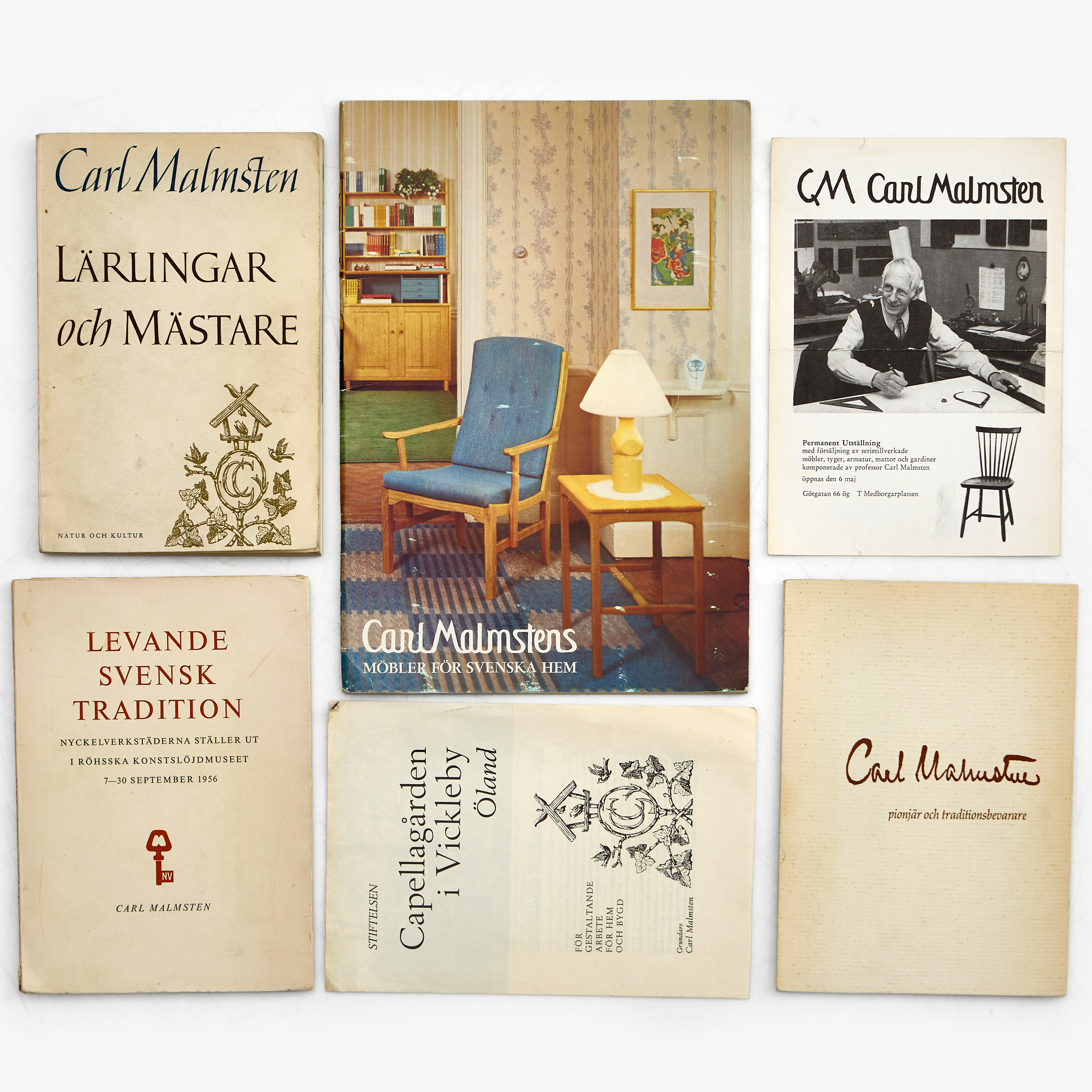 CARL MALMSTEN (1888–1972). Litteratur (6 delar).