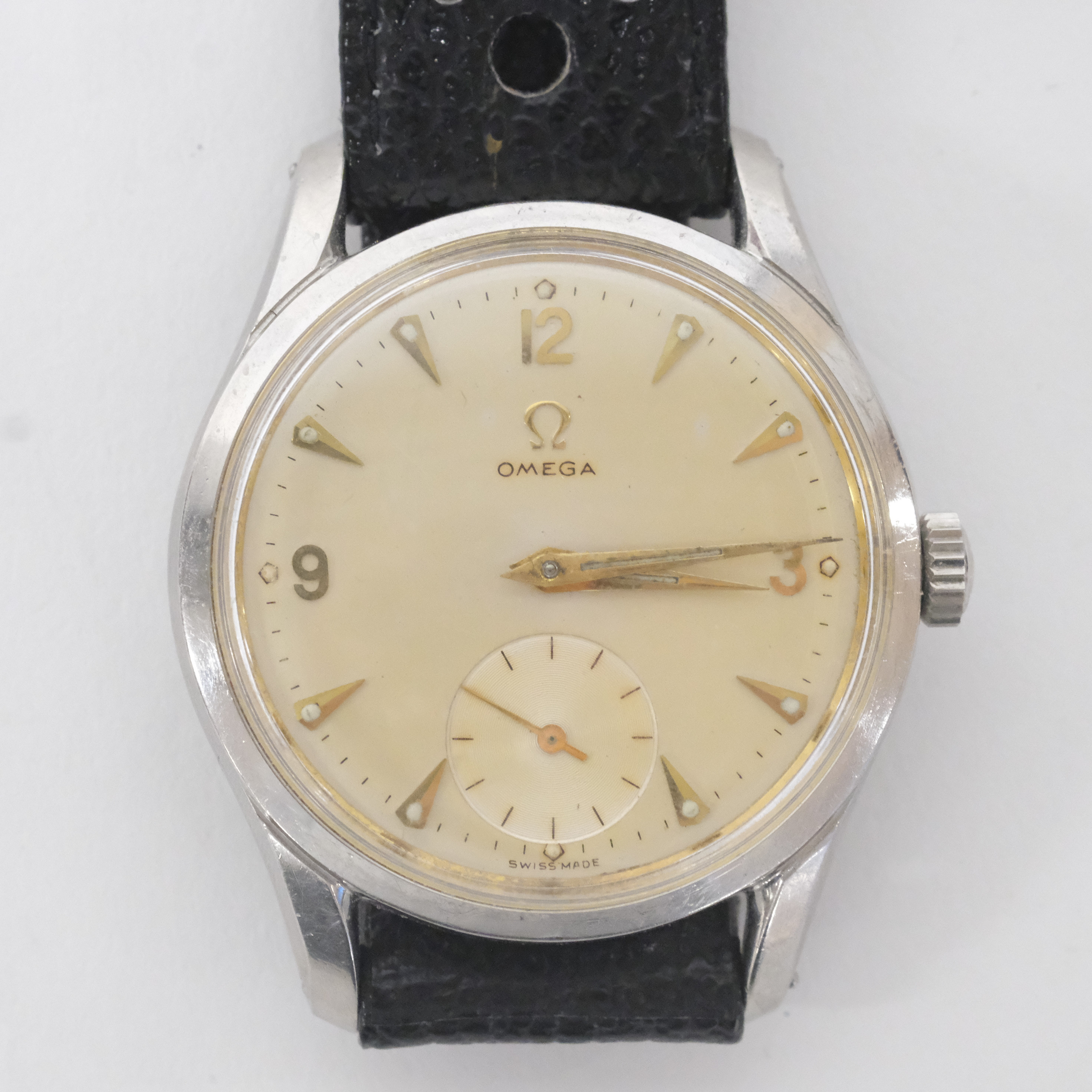 ARMBANDSUR, OMEGA, MANUELL, STÅL, 1950/60-TAL.