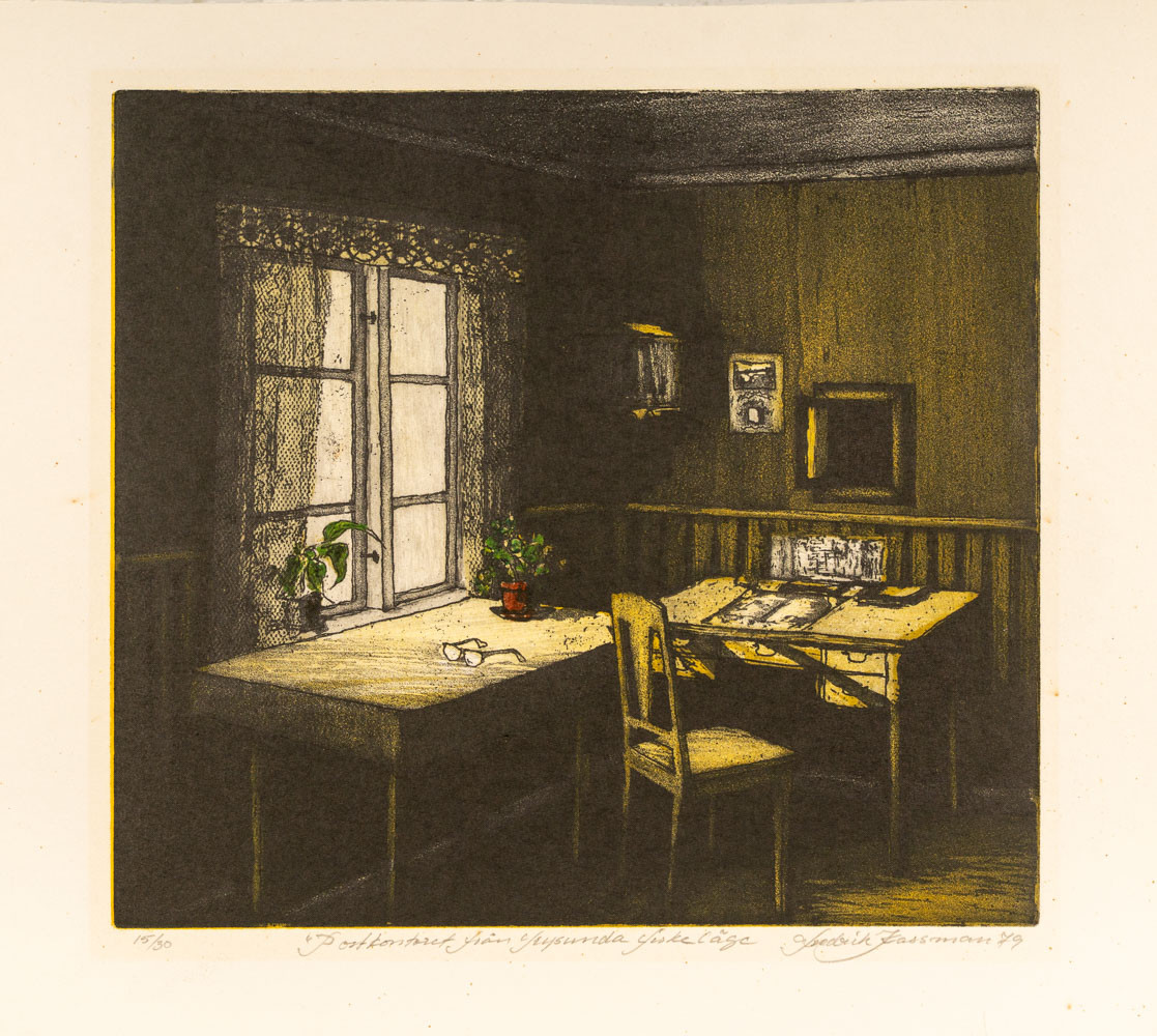 FREDRIK KASSMAN. Färgetsning, Signerad & numrerad: 15/30 samt daterad 1979.