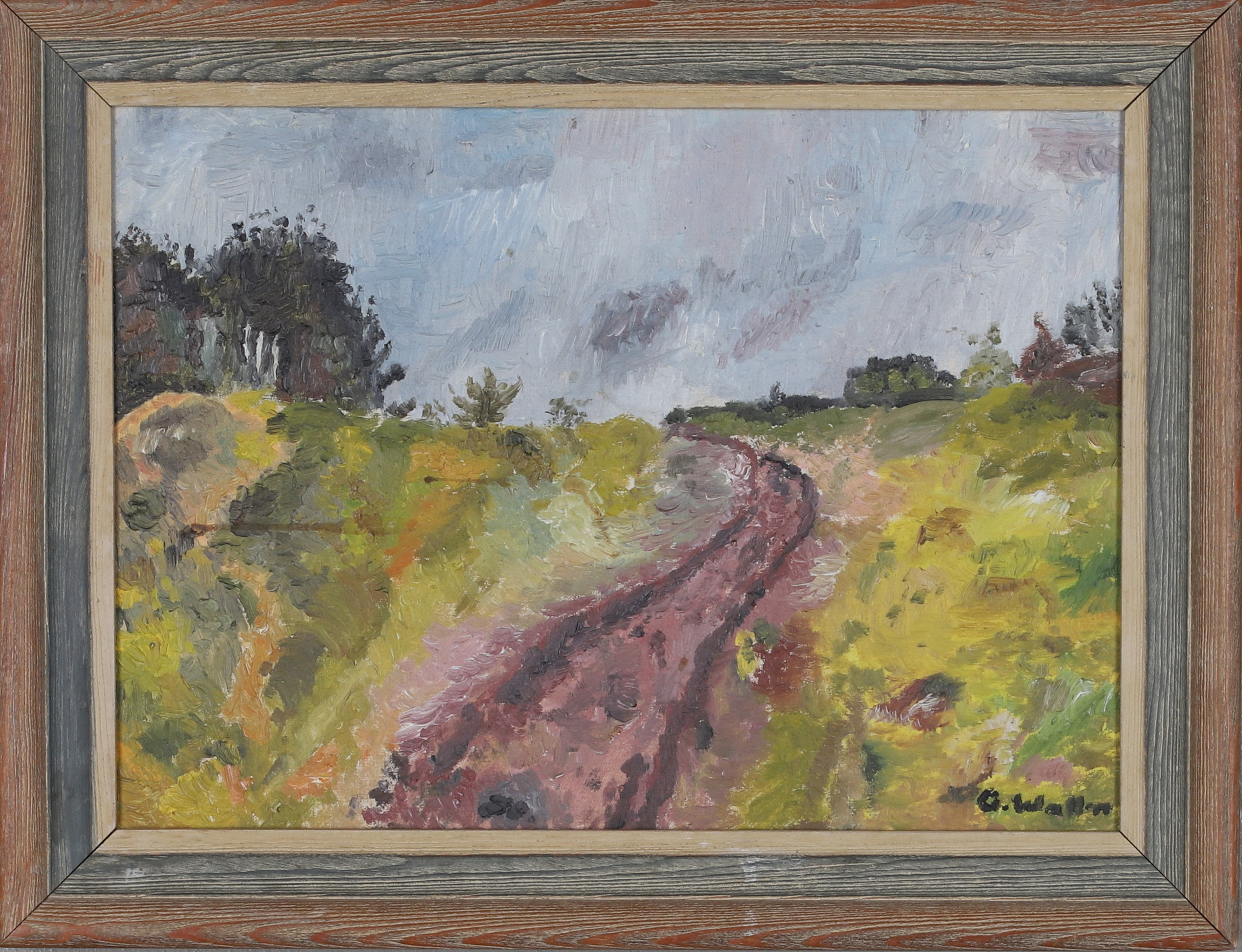 OIDENTIFIERAD KONSTNÄR, Olja på duk, landskapsmotiv, signerad.