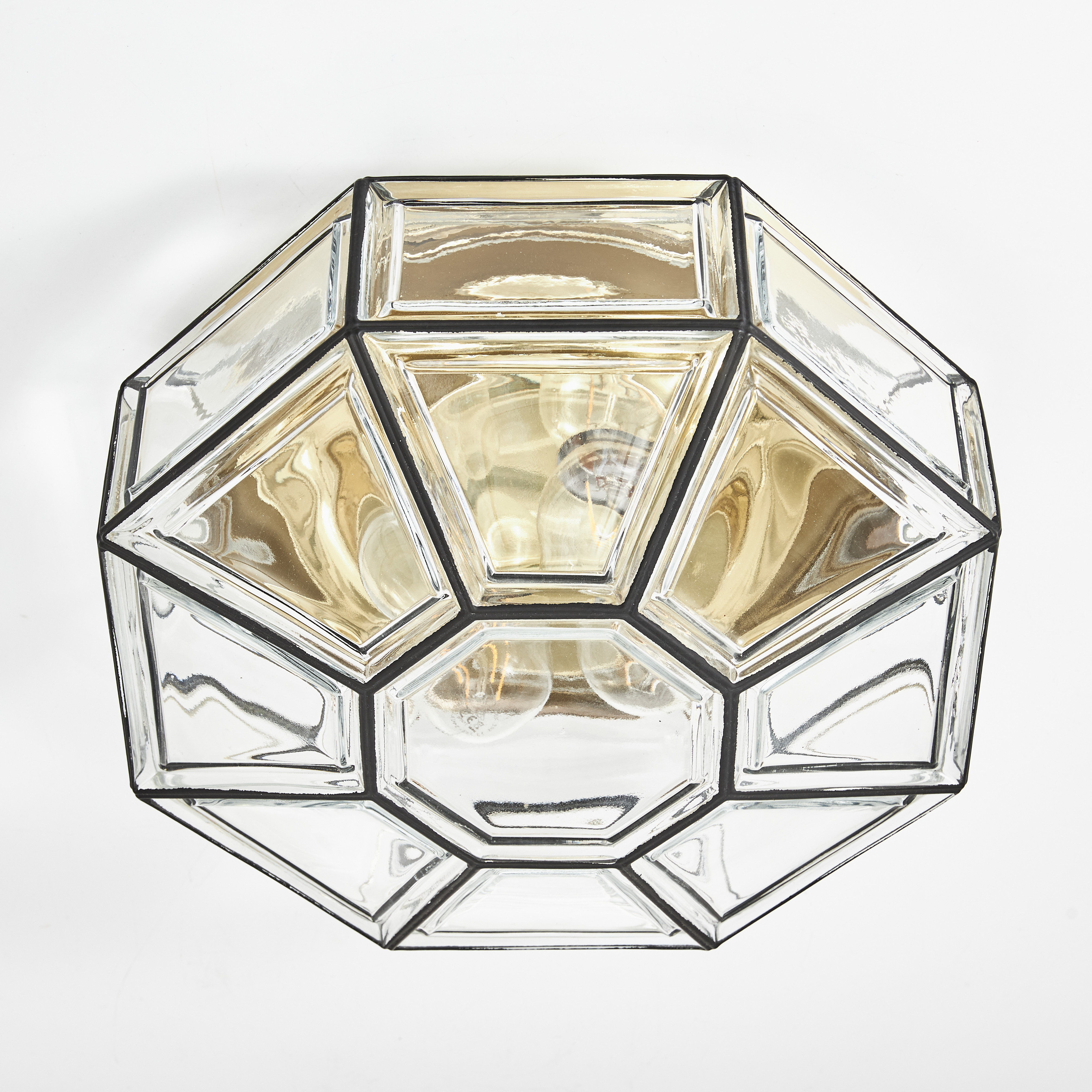 TAKLAMPA, Hollywood regency, 1970/80-tal, glas, mässing, Limburg.