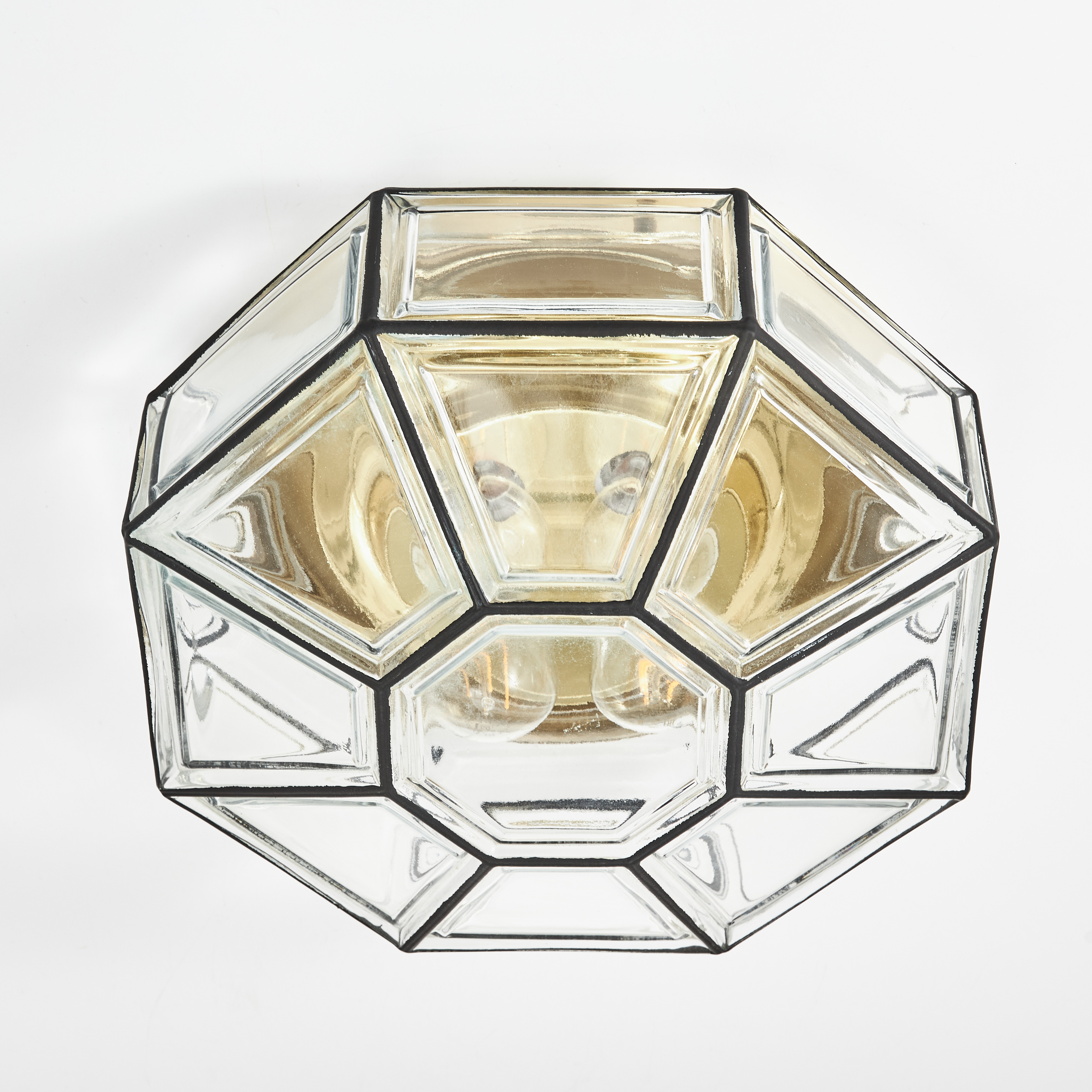 TAKLAMPA, Hollywood regency, 1970/80-tal, glas, mässing, Limburg.