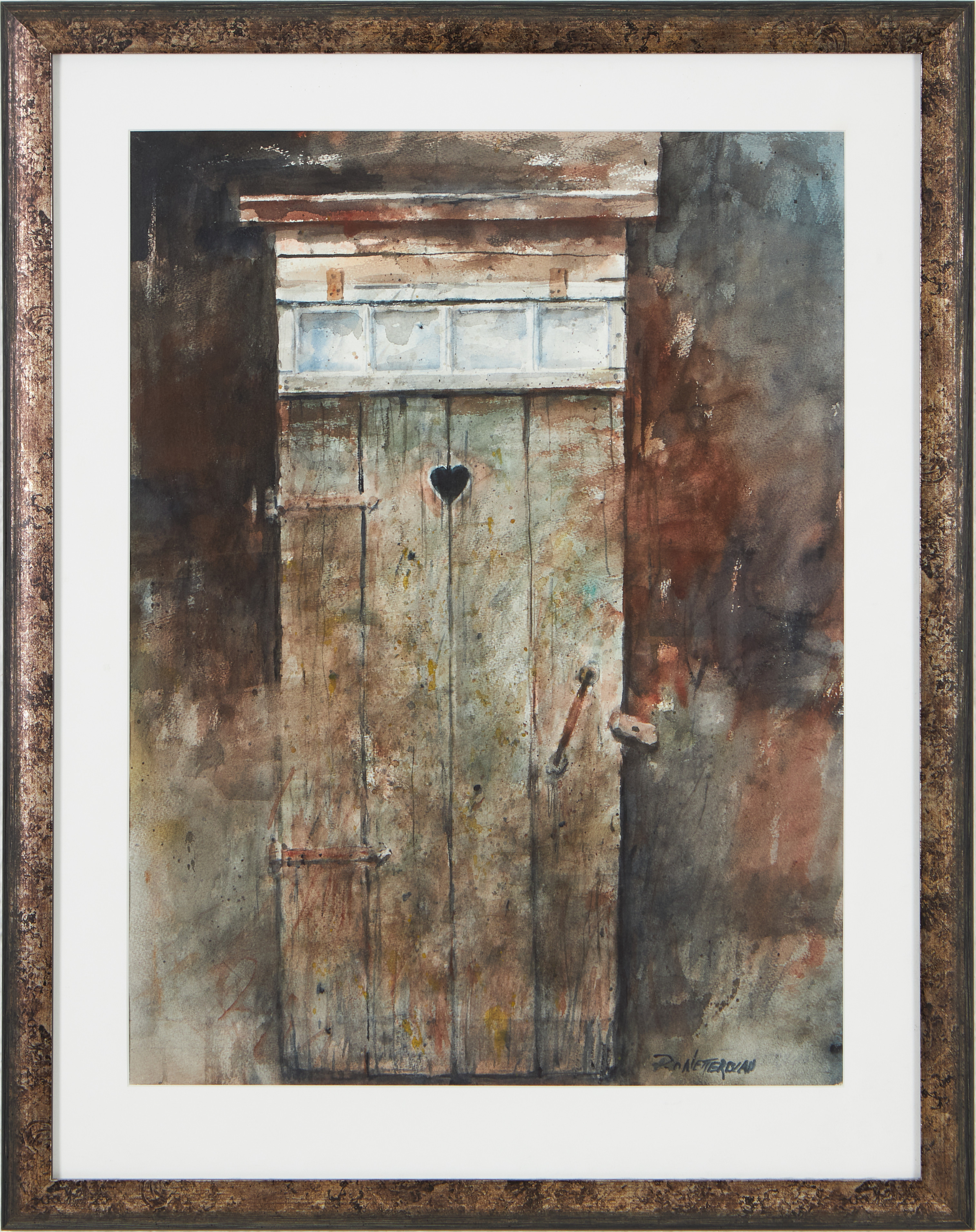 P-O NETTERBLAD. Dassdörr, akvarell på papper, signerad.