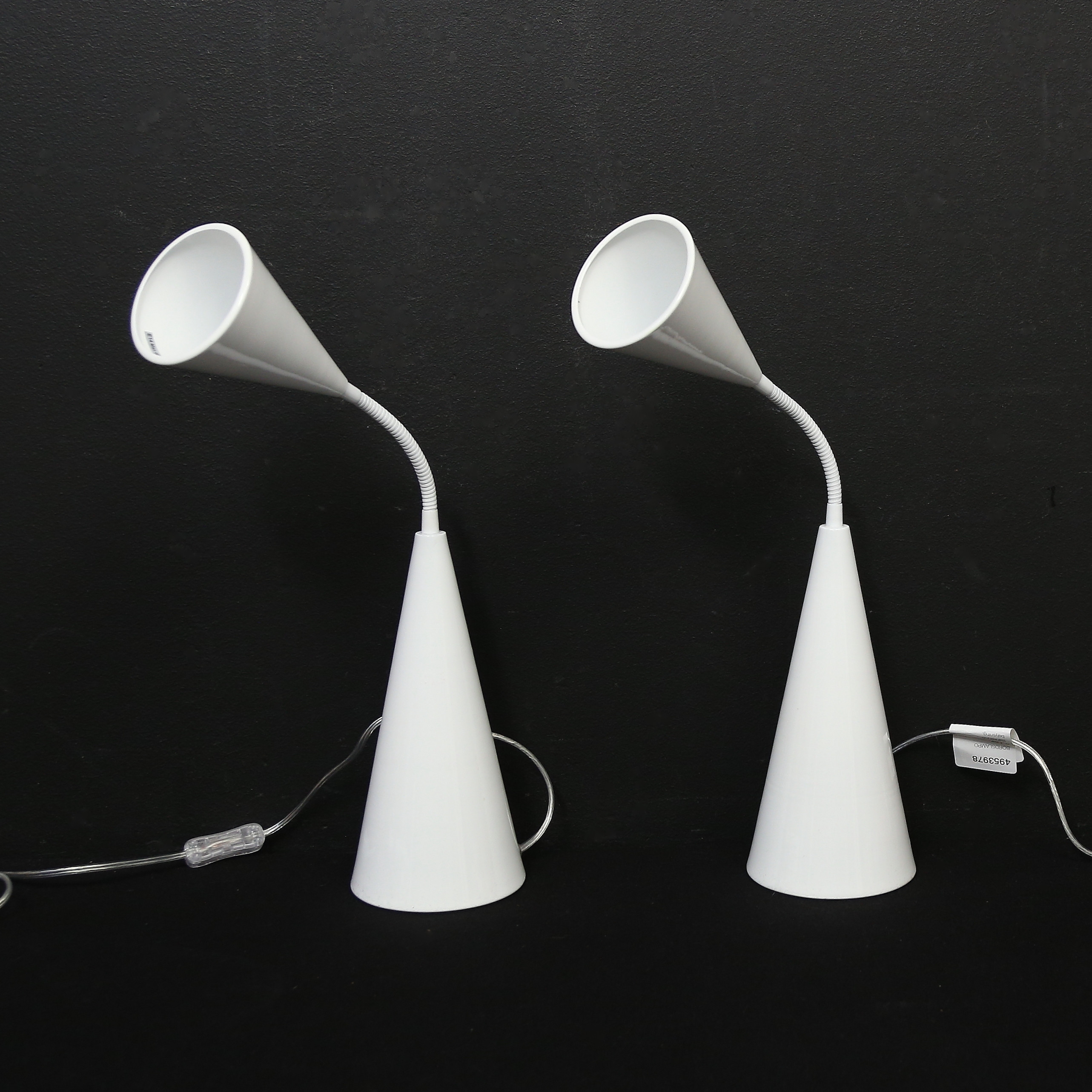 BORDSLAMPOR, 1 par, "Tratten" Lyktan Bankeryds belysning.