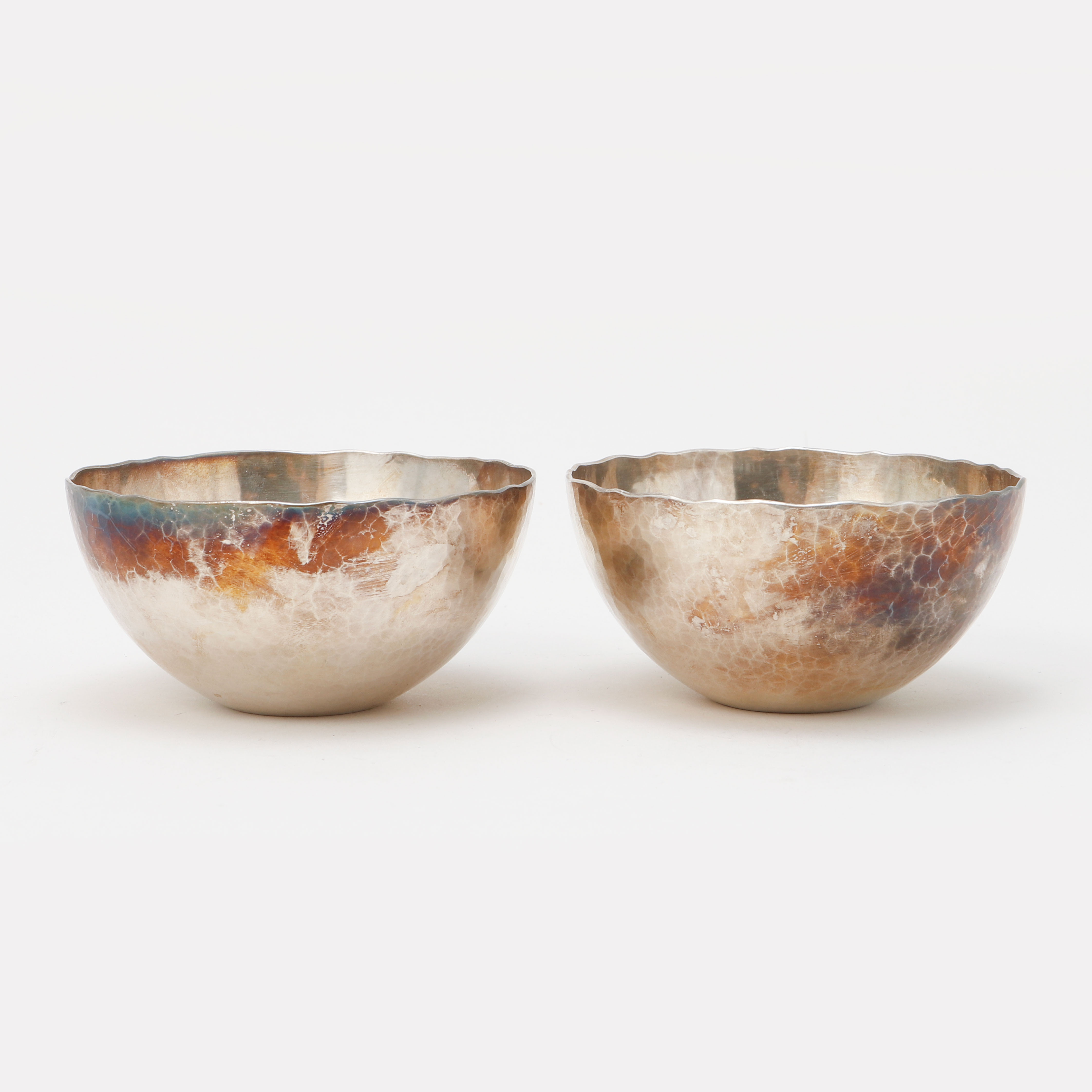 REY URBAN. Skålar, silver, ett par, totalvikt 664 gram.