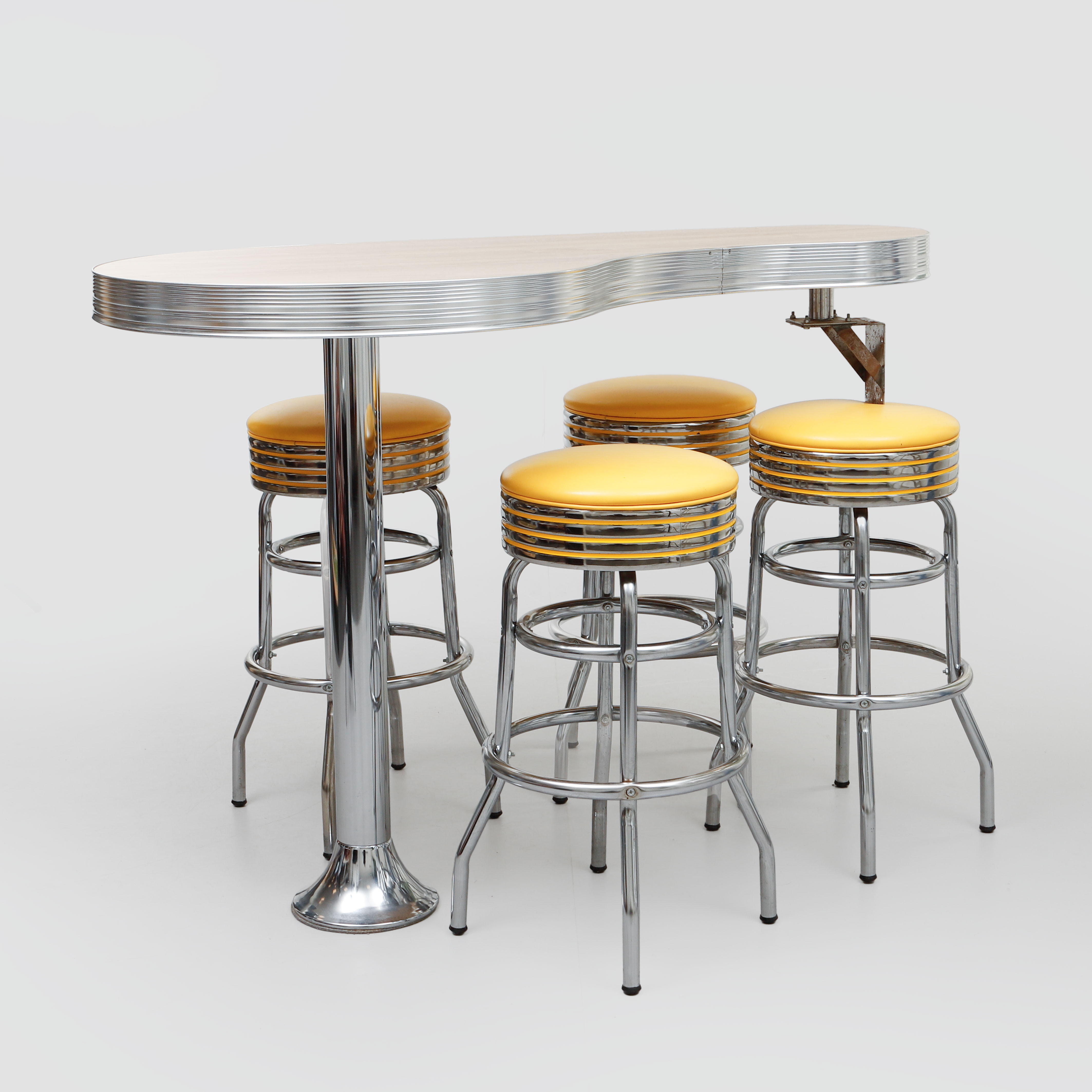 BARSTOLAR, 4st samt BARBORD, Diner-stil, 1990-tal.