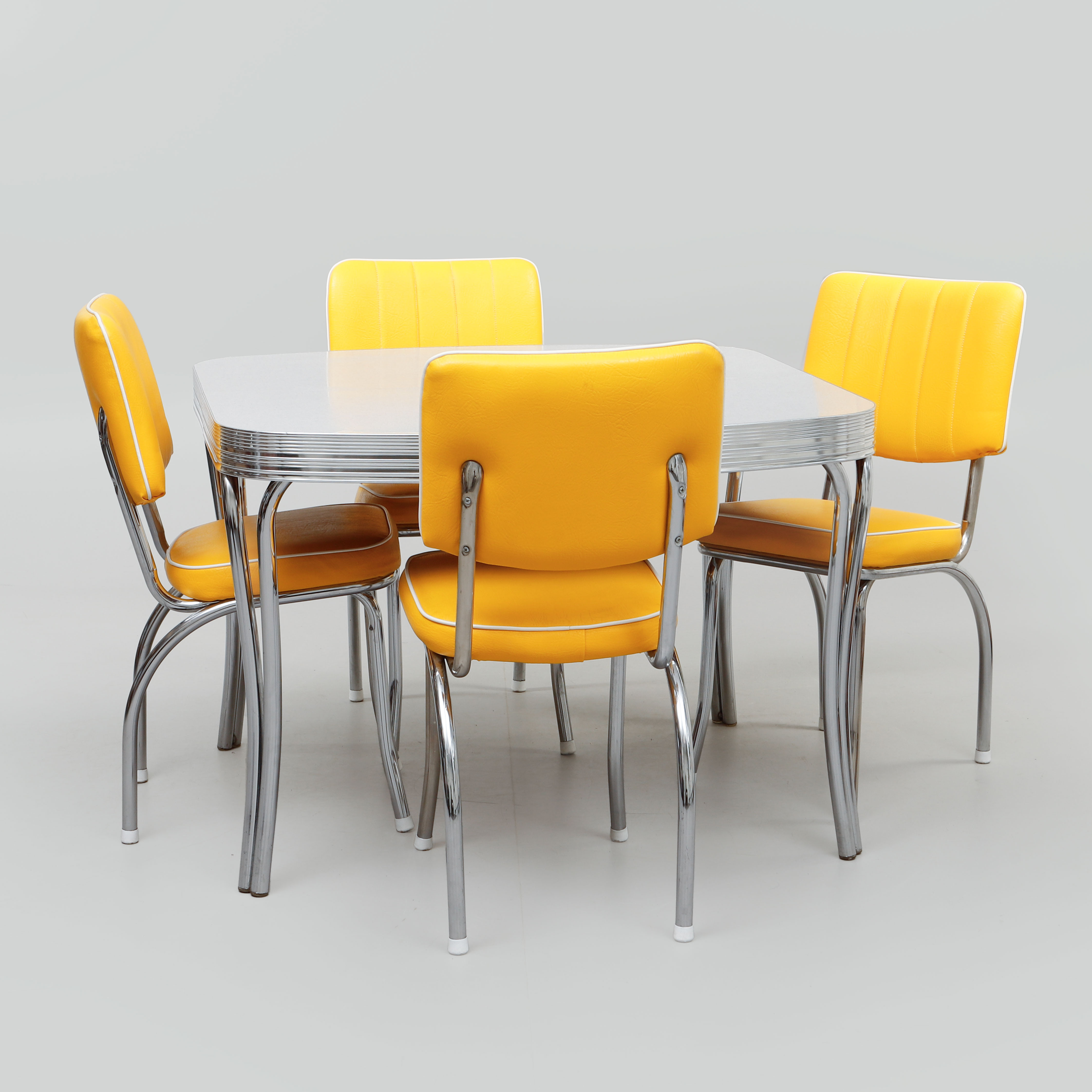 BORD samt STOLAR, 4 st, Diner-stil, 1990-tal.