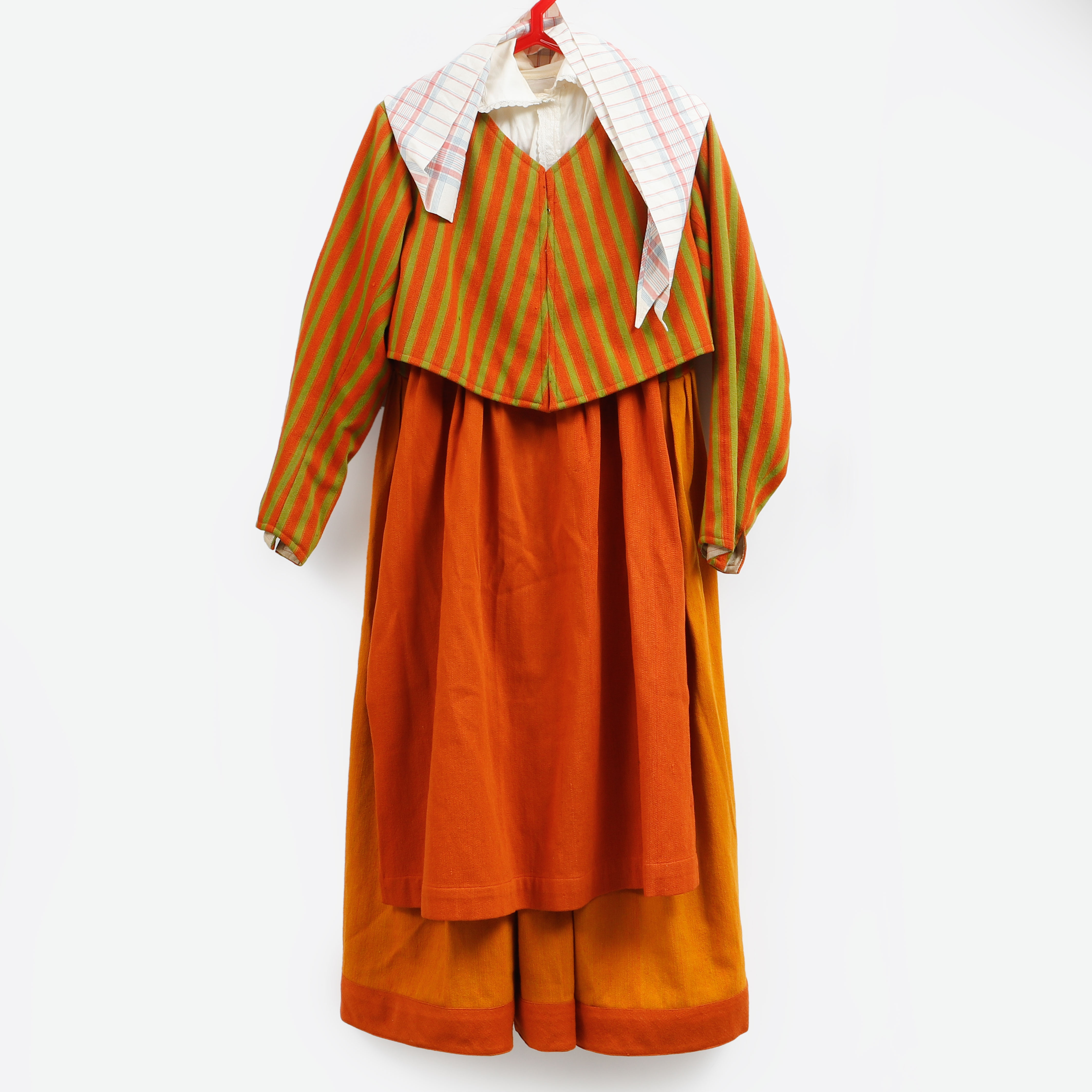 FOLKDRÄKT, 5 delar, Vingåker, halv-/vardagsdräkt.