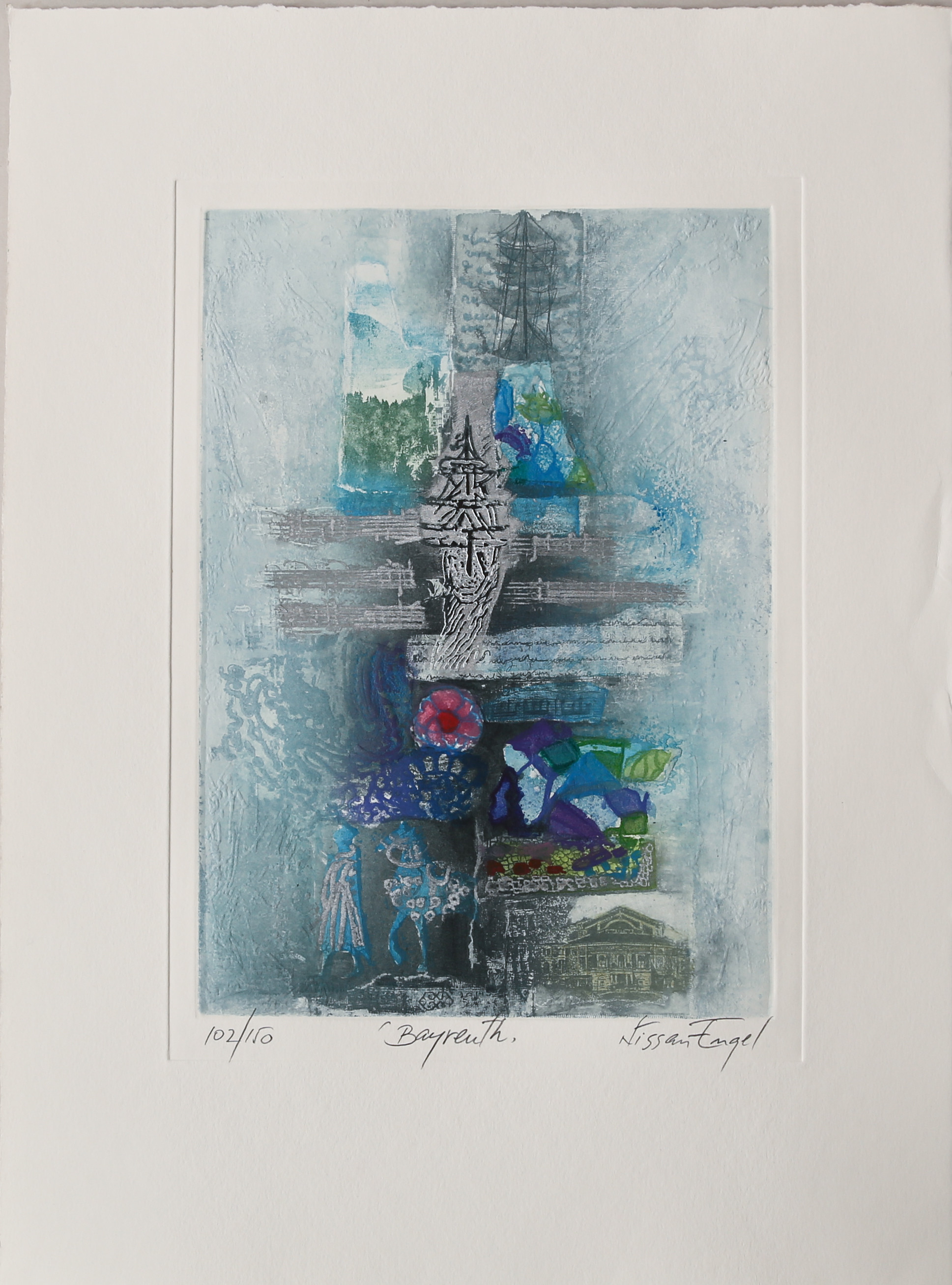 NISSAN  ENGEL. Etsning "Bayreuth". numrerad 134/150, signerad.