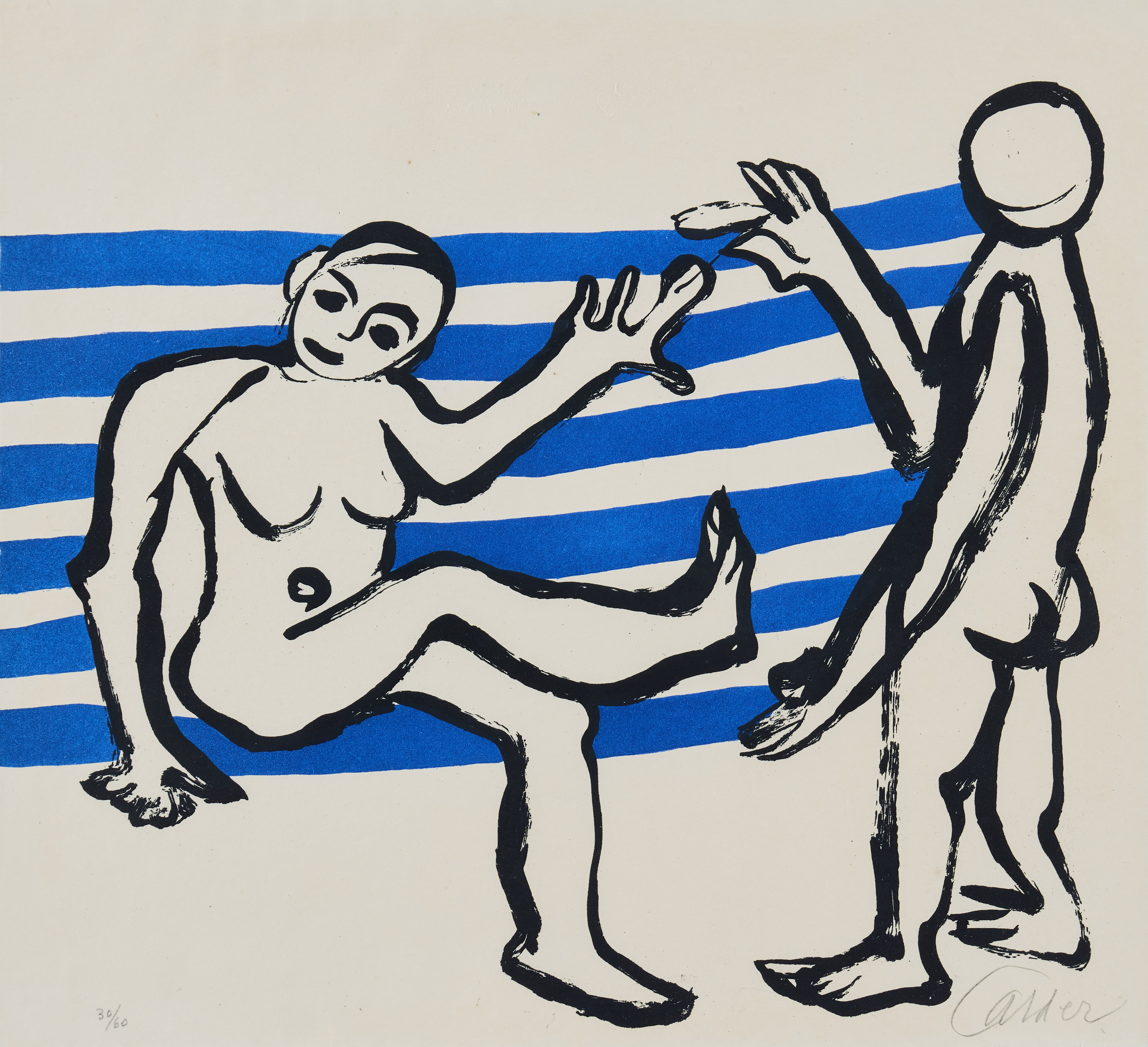 ALEXANDER CALDER. "Virginia's splinter" ur sviten "Le sacrilège d'Alan Kent".