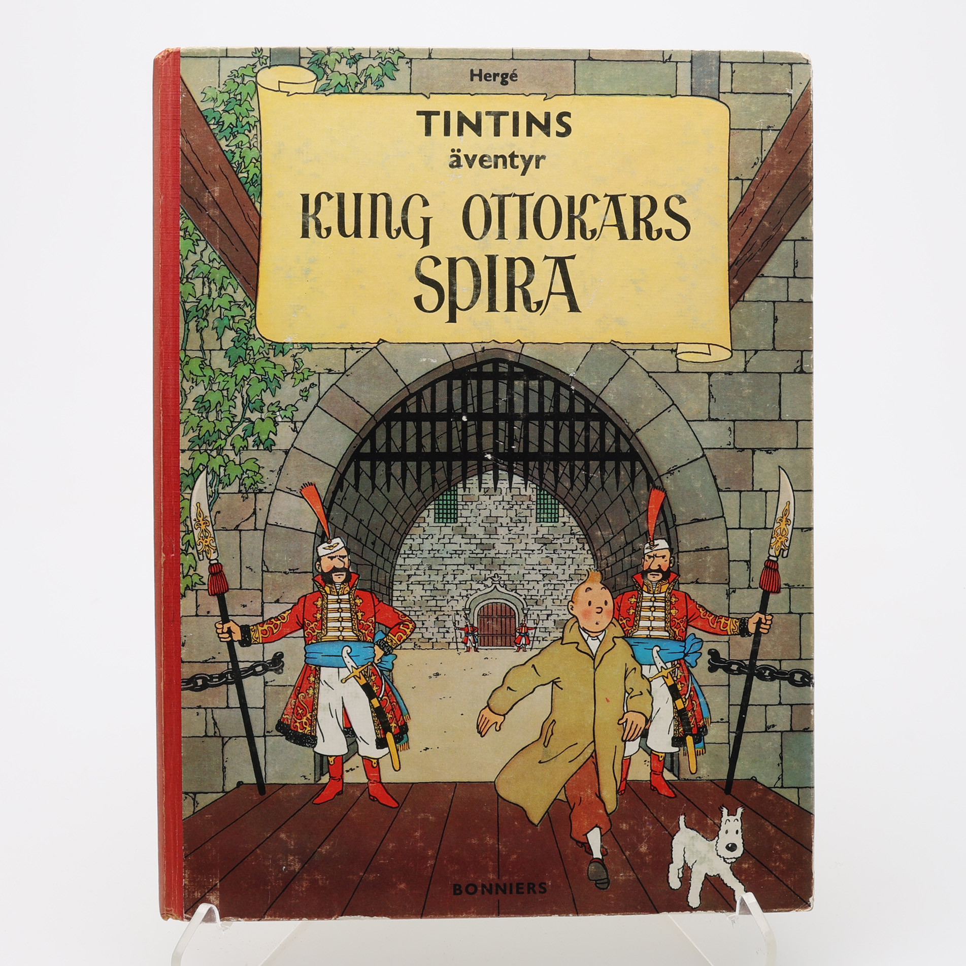 TINTIN. TINTINS ÄVENTYR. KUNG OTTOKARS SPIRA I FÖRSTA SVENSKA UPPLAGAN 1960.