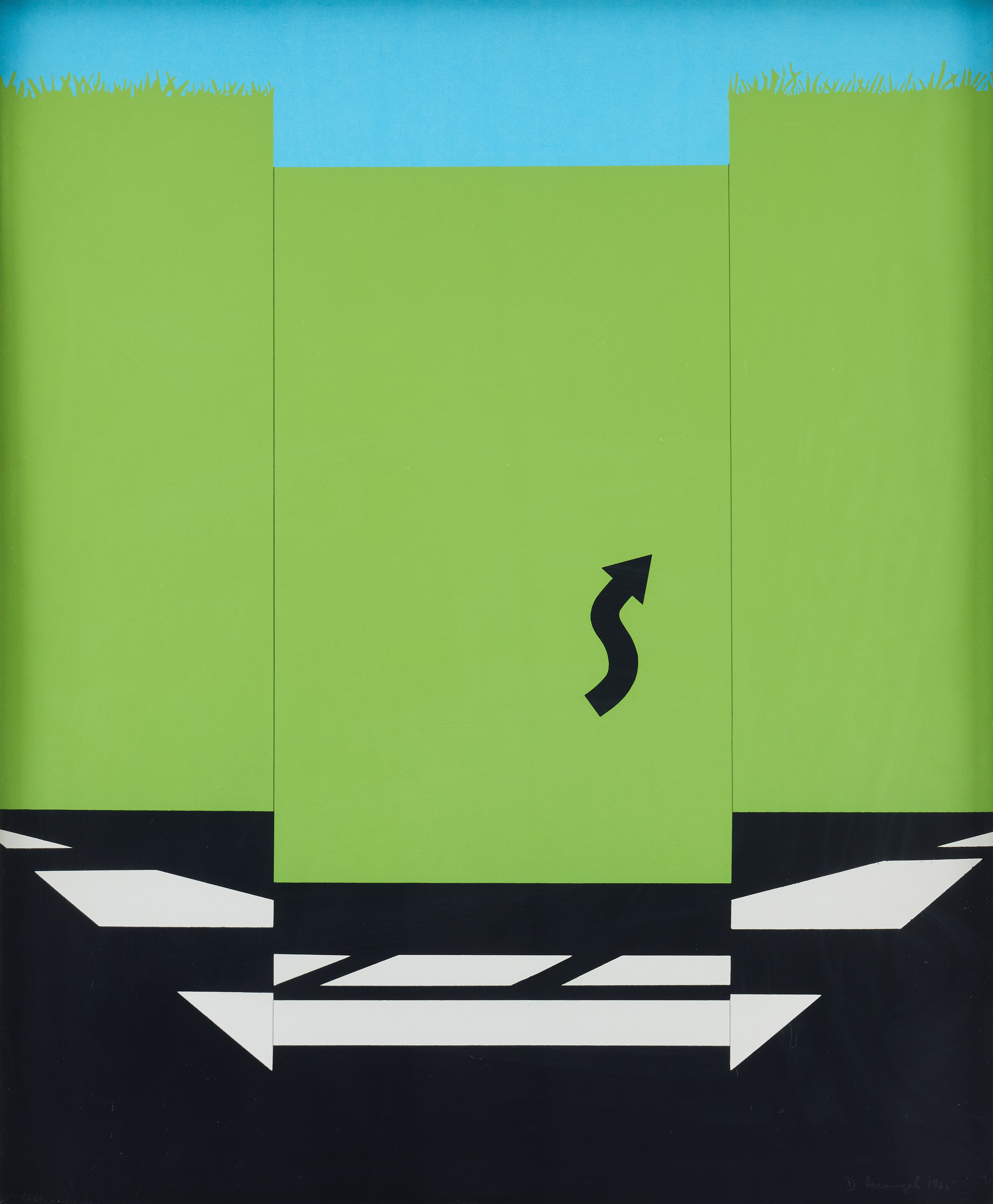 ALLAN D'ARCANGELO (USA 1930-1998). "Landscape I" ur sviten "11 Pop Artists, volume I".