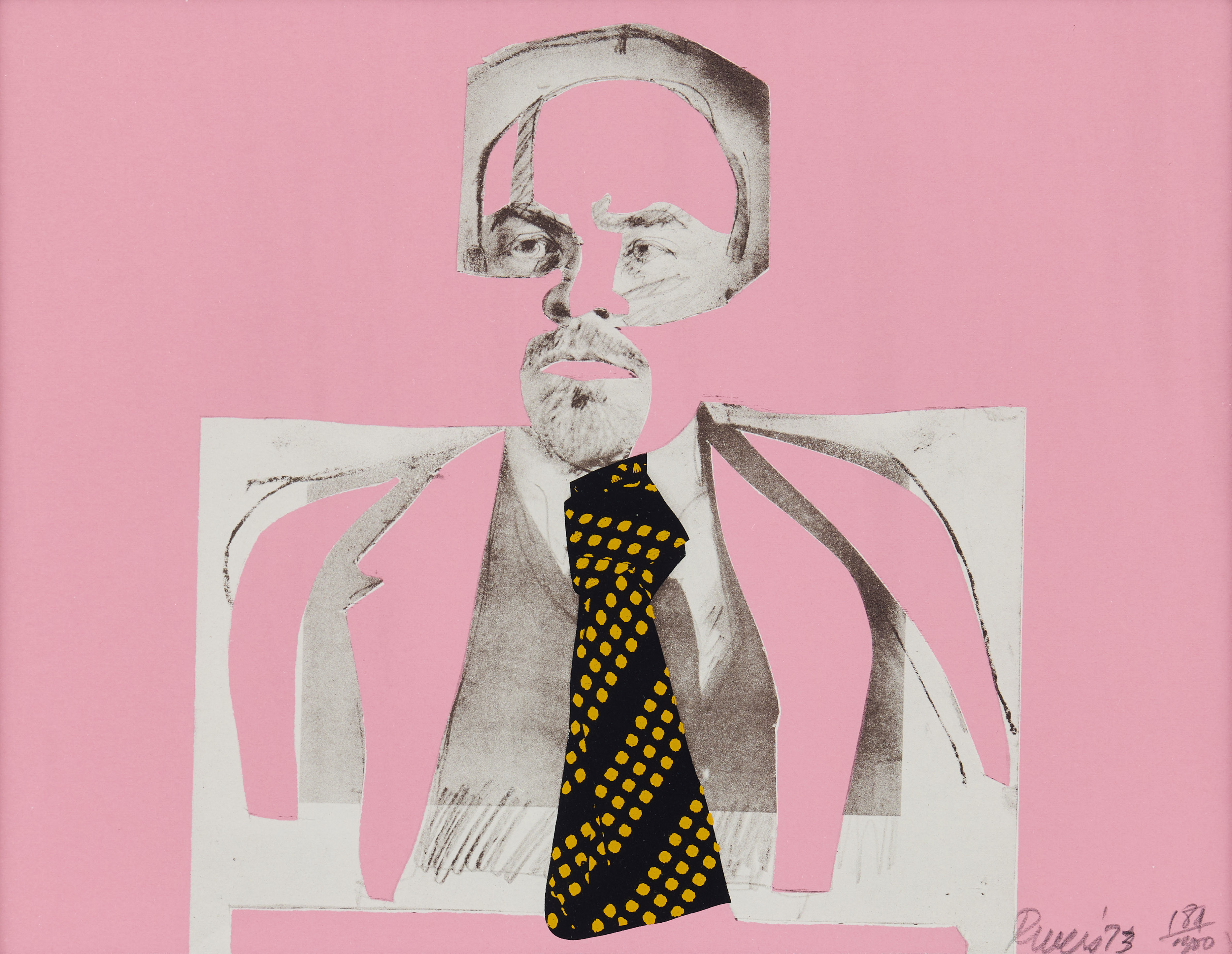 LARRY RIVERS (USA 1923-2002). "Pink Lenin" ur sviten "The New York collection for Stockholm".