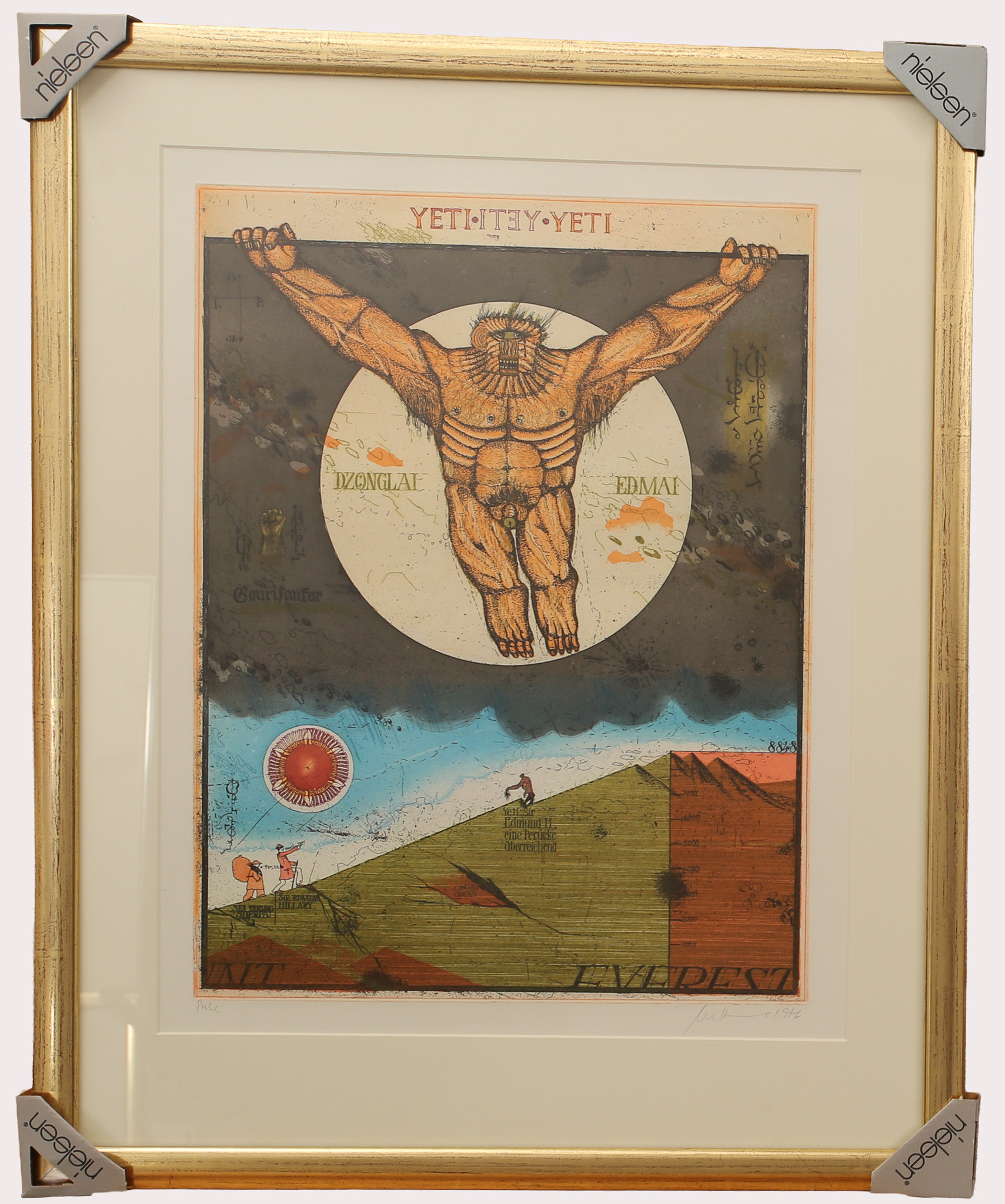 UWE BREMER. Färgetsning King Kong, signerad. daterad 1976.