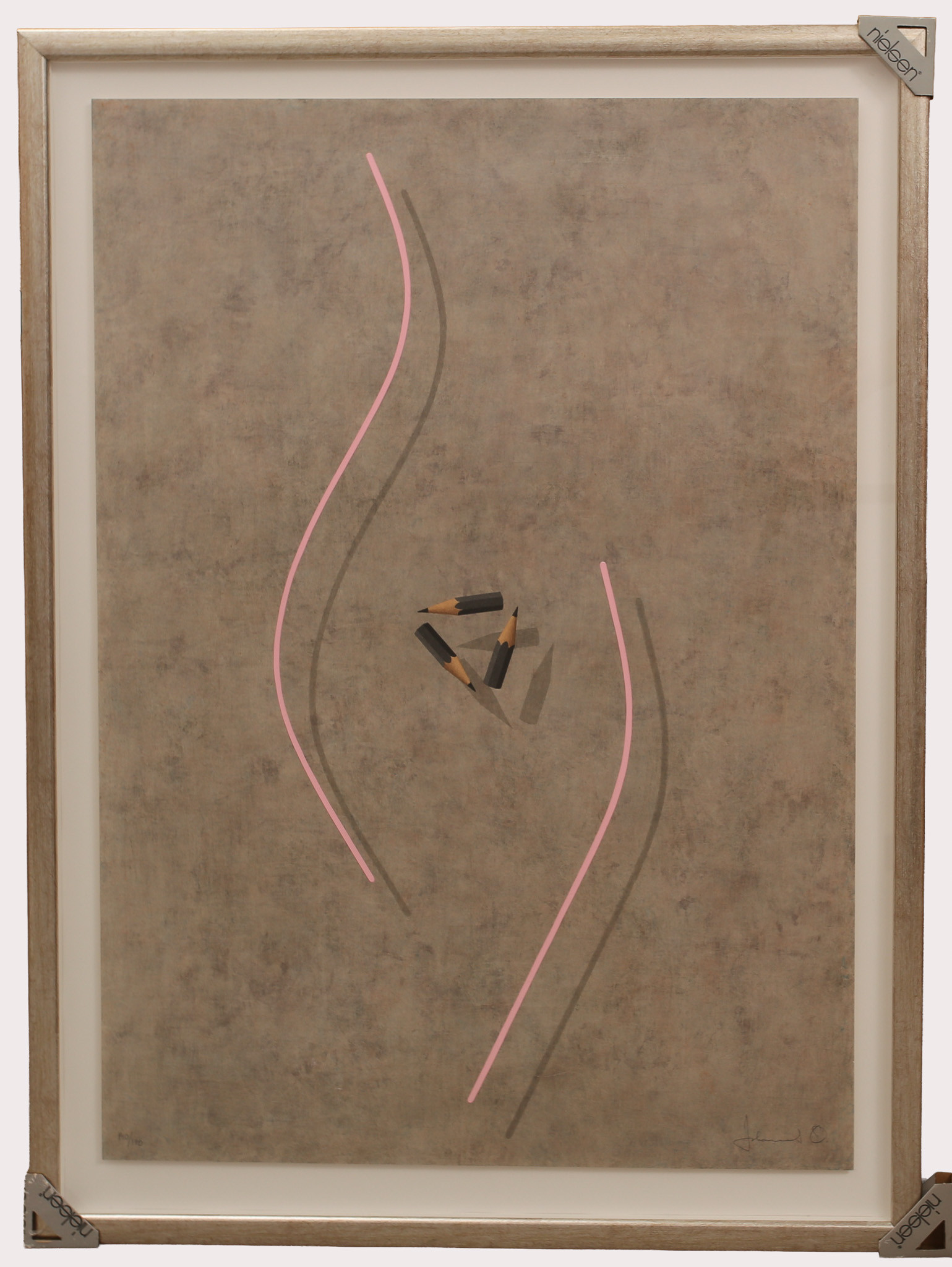 JOHANNES OLSSON. Färglitografi med kolorering, "La Femme" numrerad 140/170, signerad Johannes O.