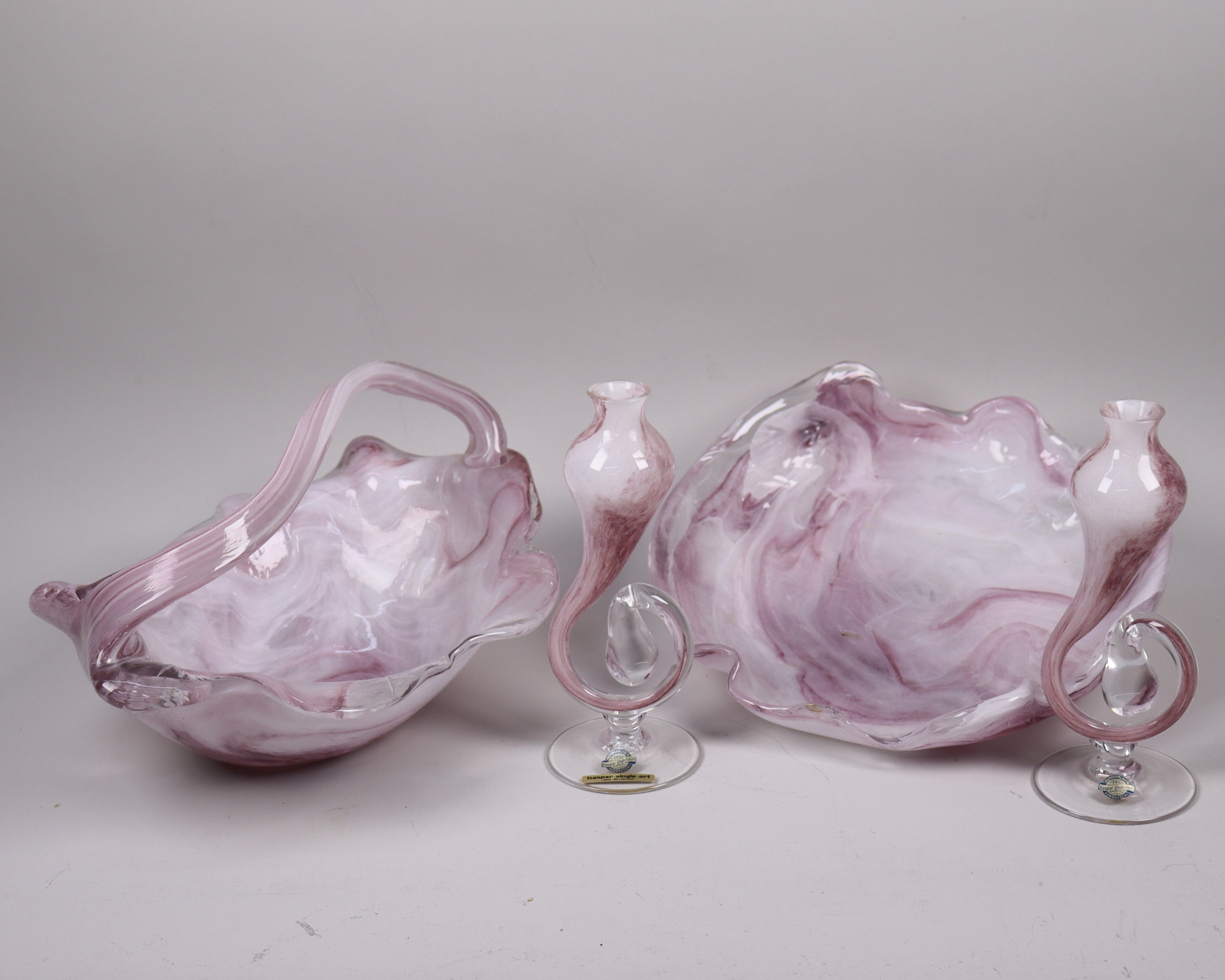 SKÅLAR OCH LJUSSTAKAR, Kaspar Single Art, Tyskland, 4 delar.