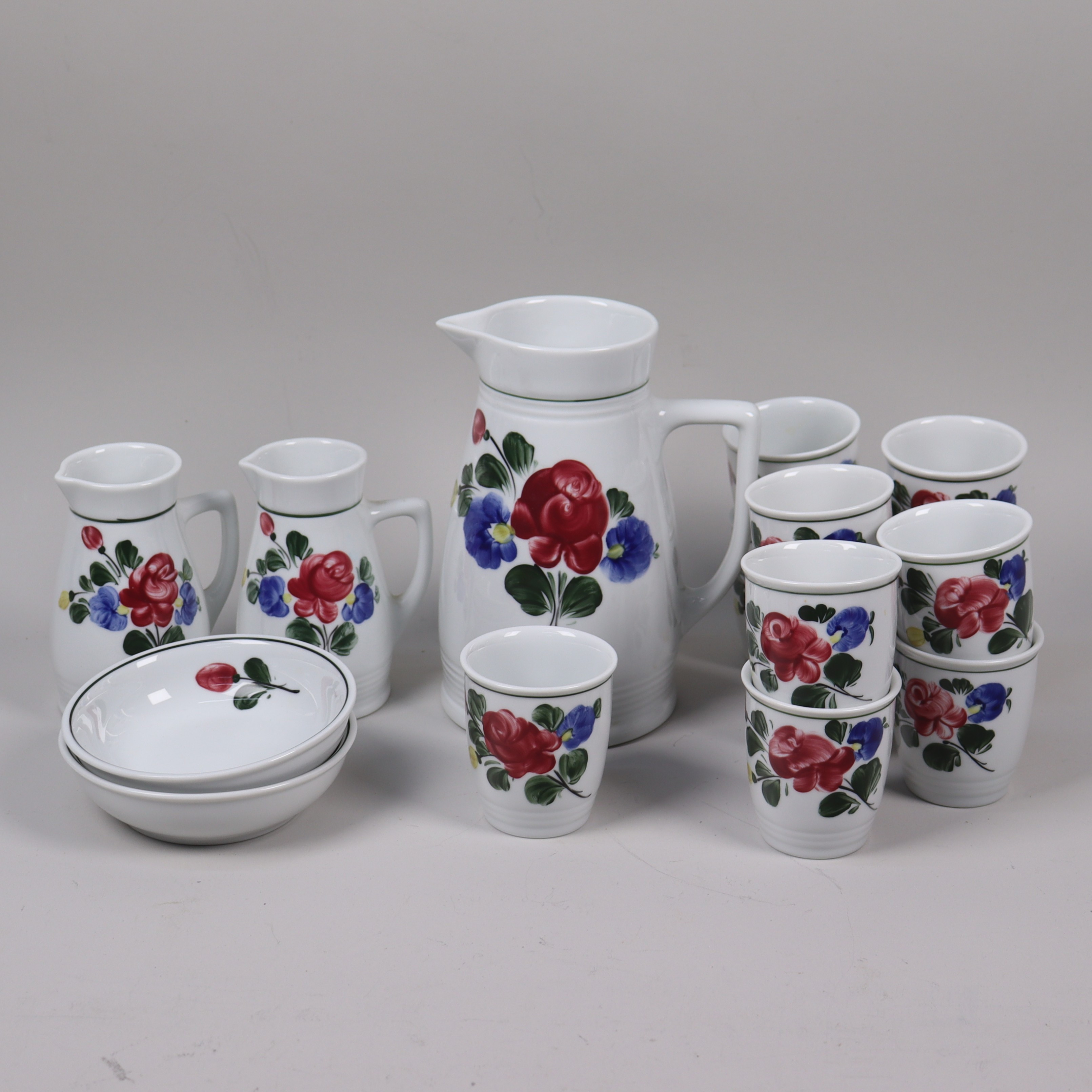 SERVIS, Lilien Porzellan, Österrike, dekor "Alpenflora", 16 delar.