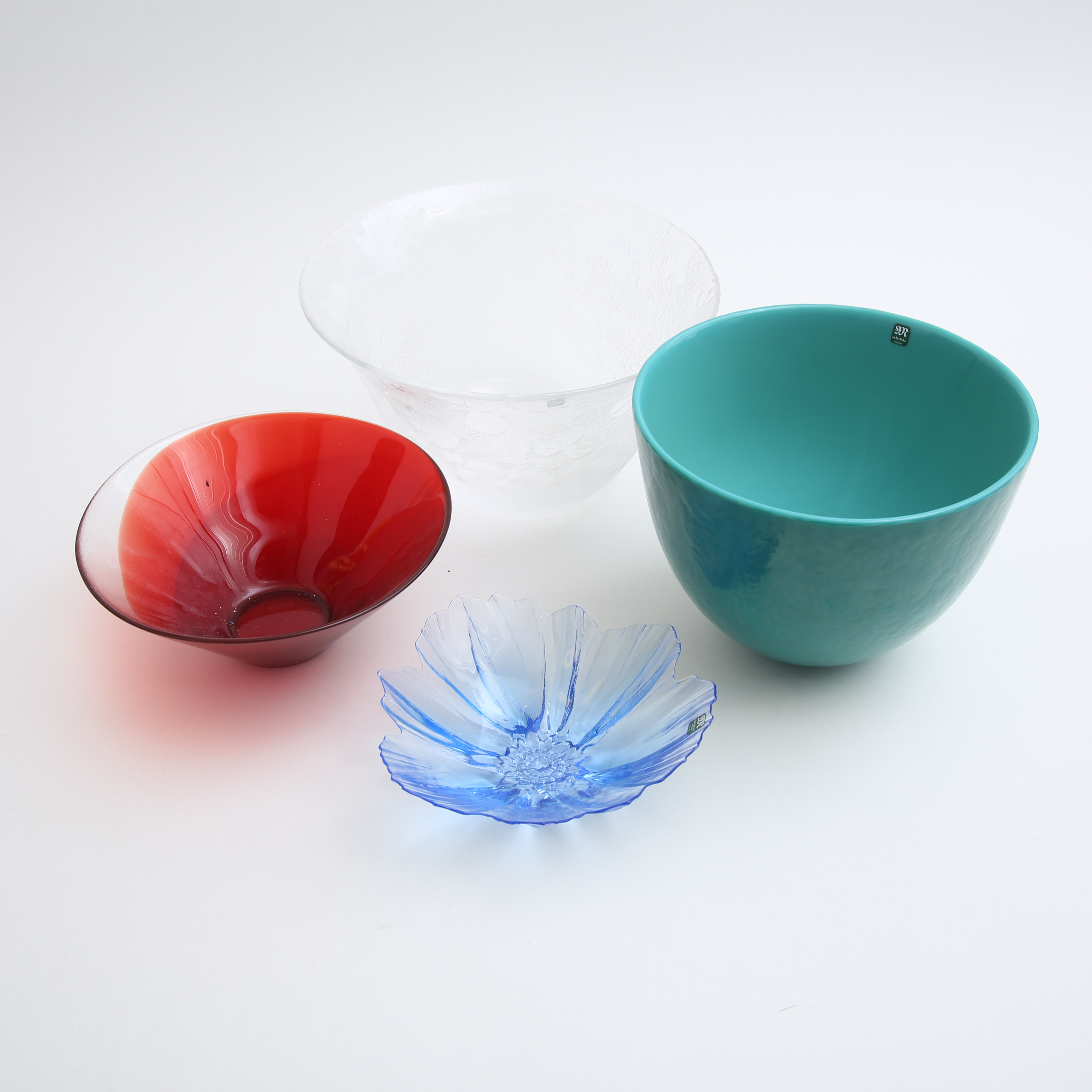 MATS JONASSON/EVA ENGLUND. Skålar, 4 st, glas, Målerås.