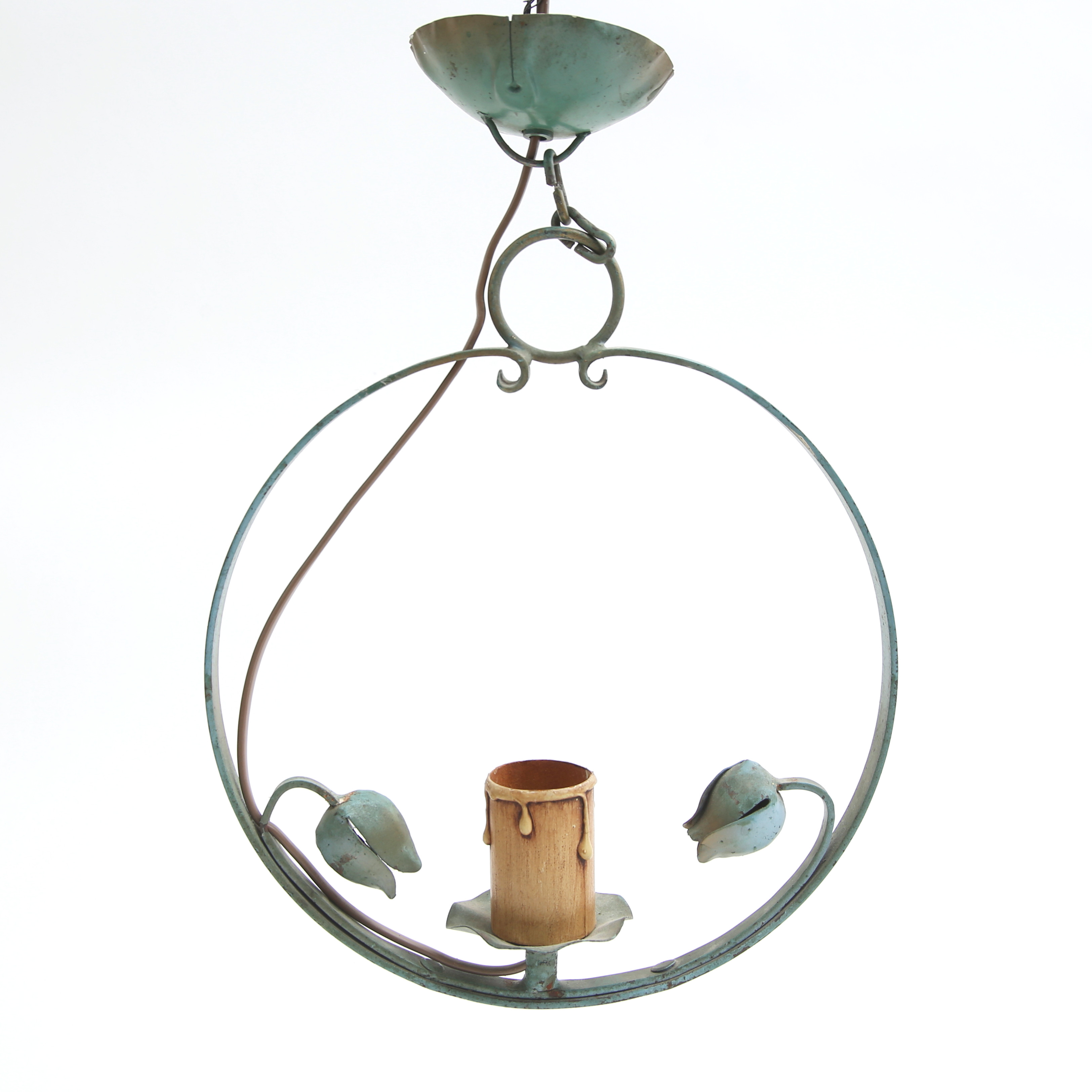 TAKLAMPA, metall, 1900- talets första hälft.