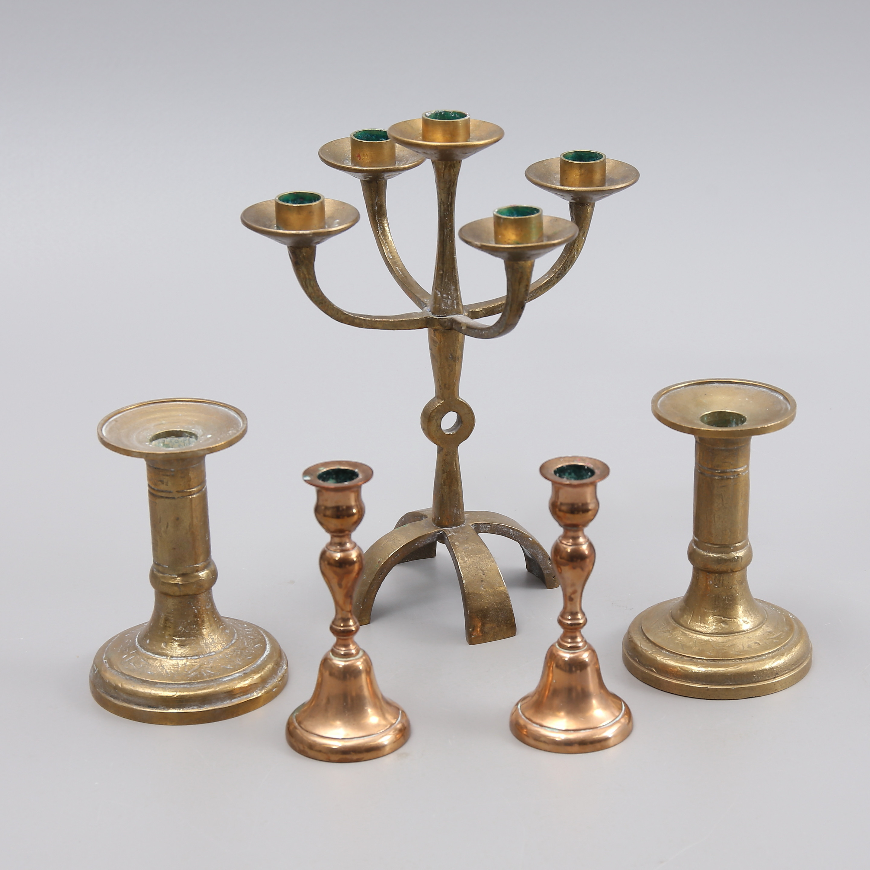 LJUSSTAKAR, 5 st, malm, bla Scandia Present.