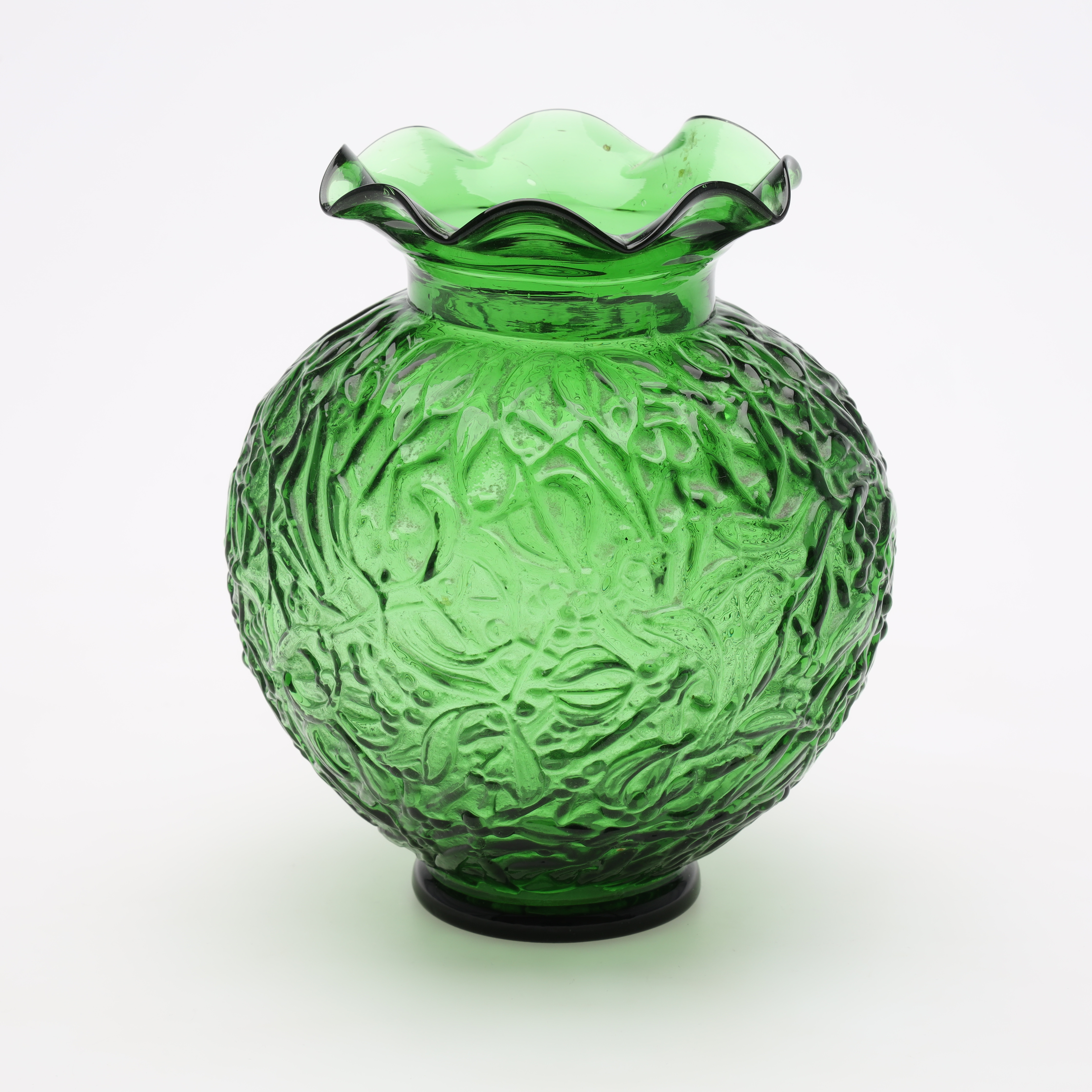 EDVIN OLLERS. VAS, glas "lalique" Elme glasbruk.
