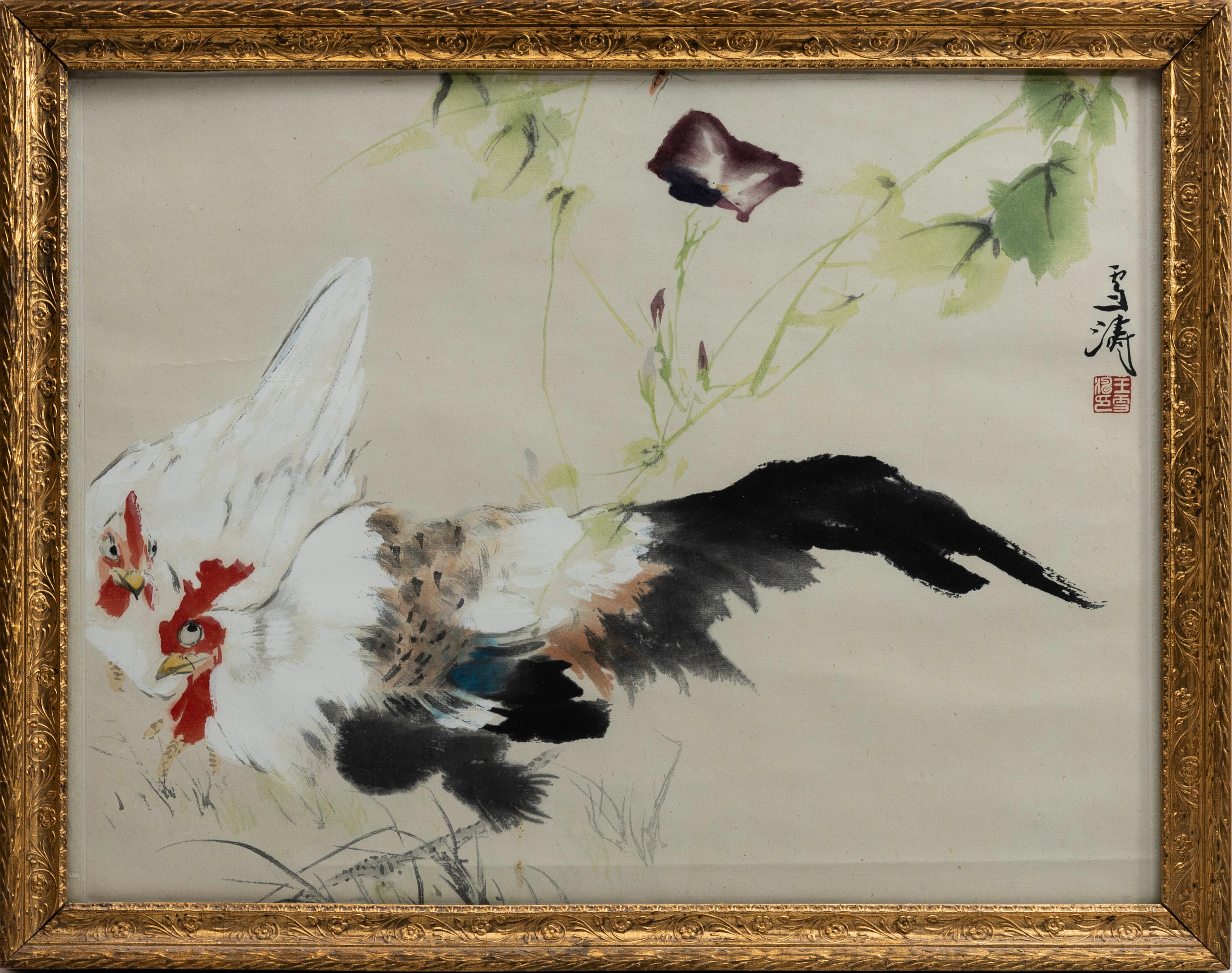 WANG XUETAO (1903-1984). efter, akvarell och täckvitt, 1900-tal.