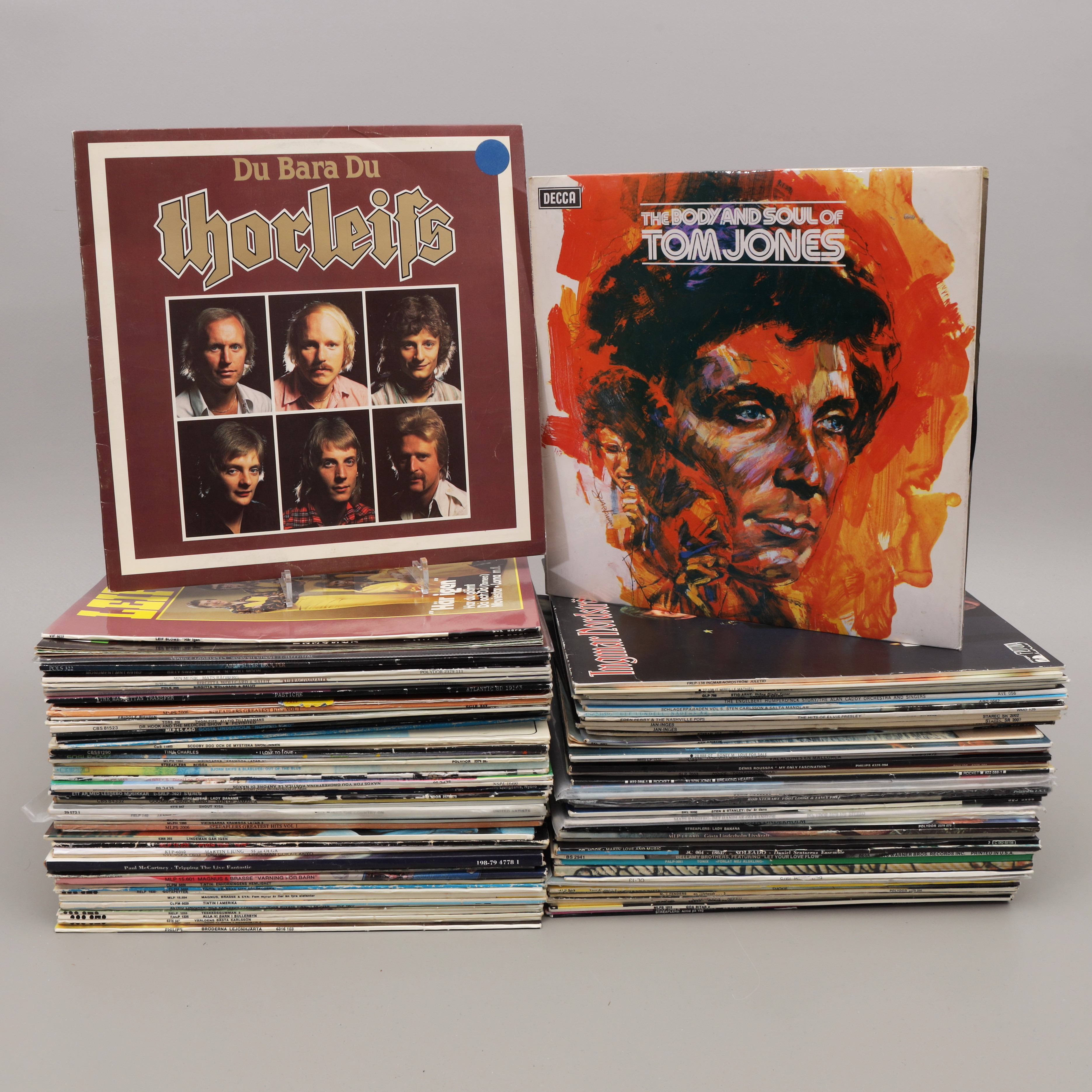LP. vinyl, ca 100 st, merparten svenskt.