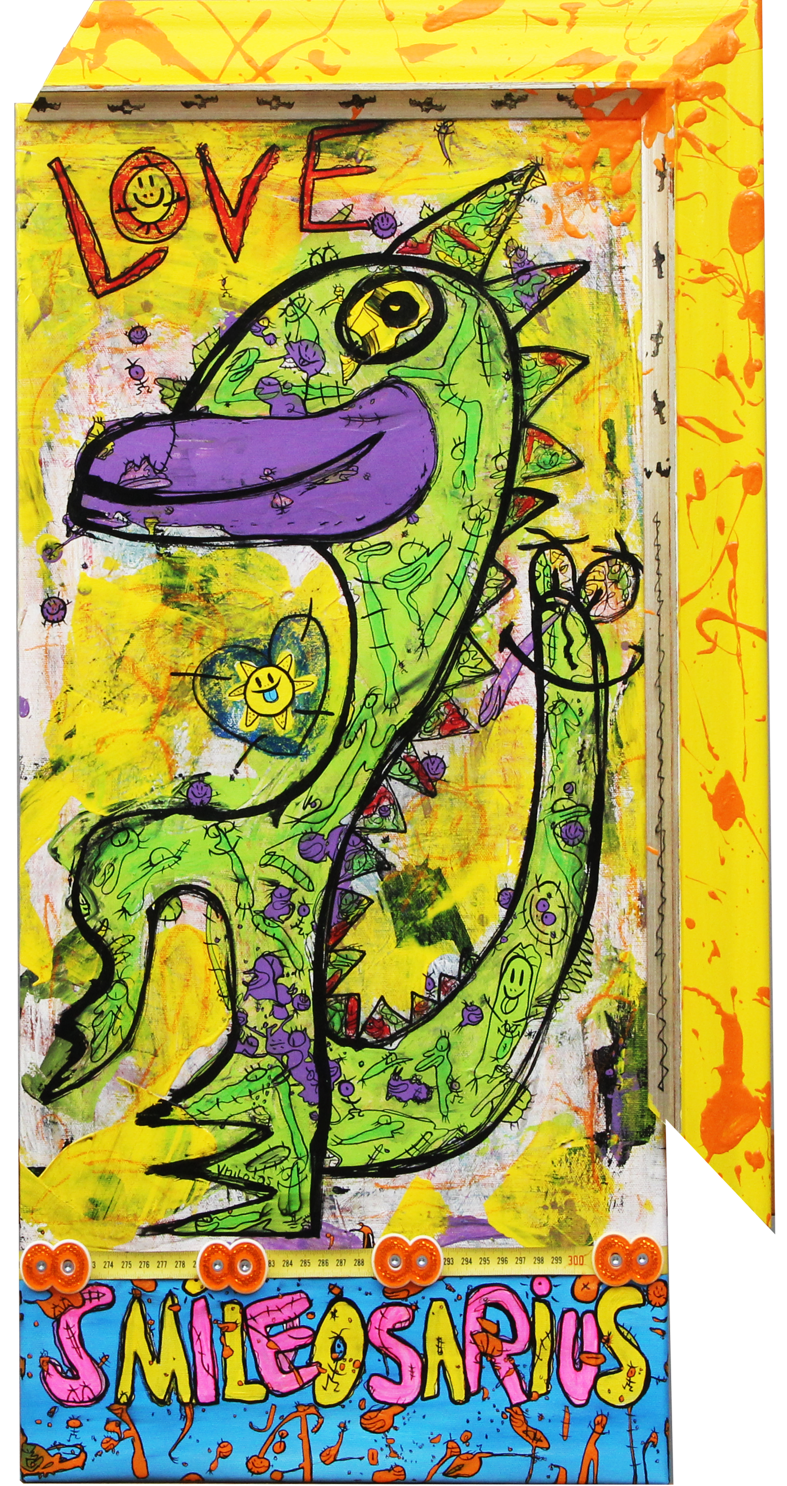 VHILO H PERSSON. KONSTVERK, Mix Media "Searchlight" signerad, 2025.