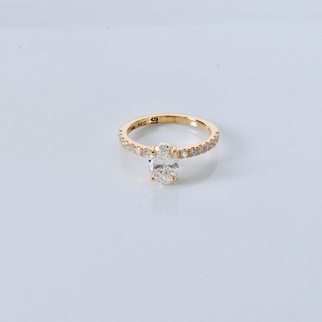 DIAMANTRING, 1,34ct, 18K, IGI Cert Labgrown.