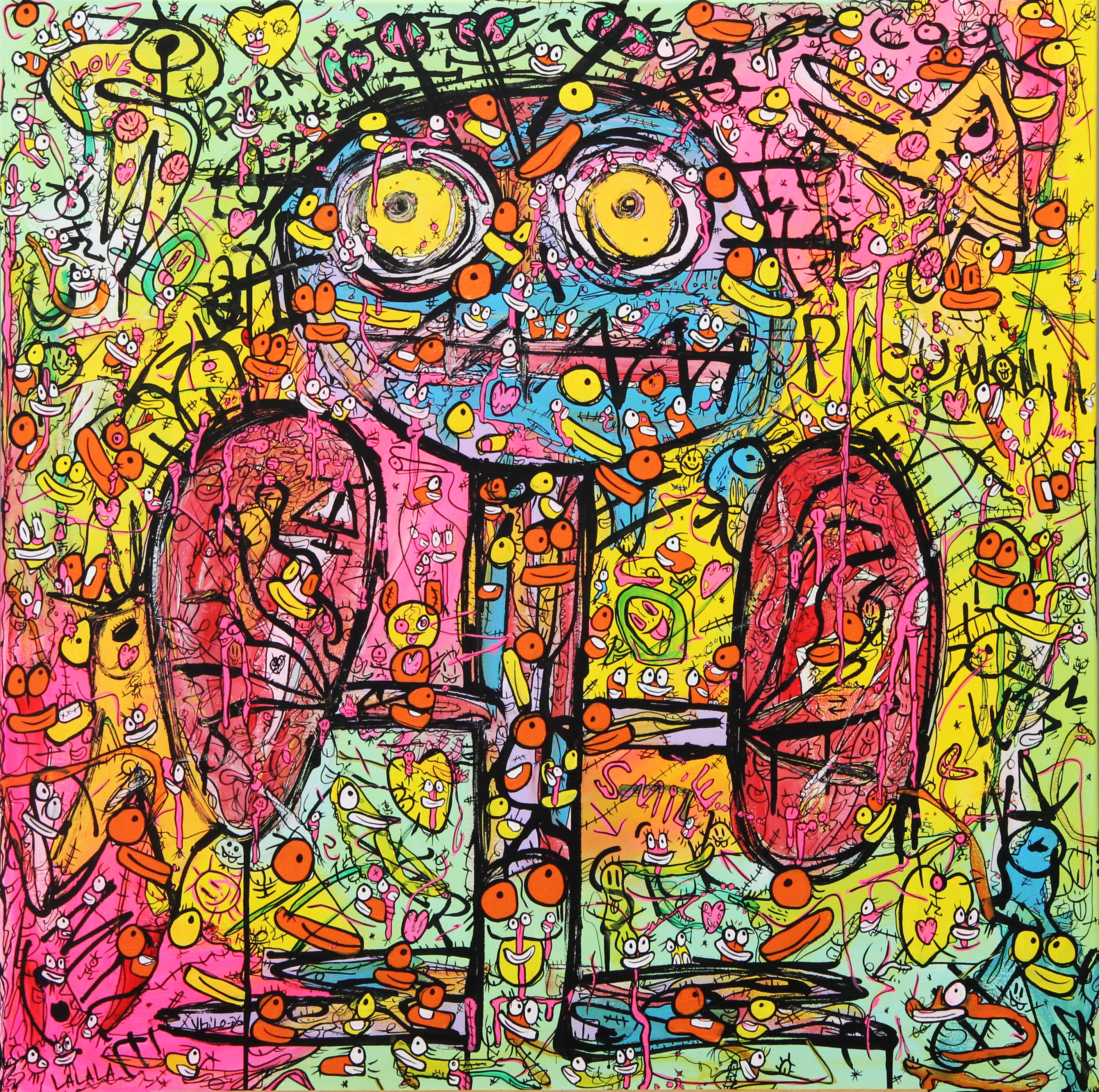 VHILO H PERSSON. AKRYL, på duk "Bad Days" signerad, 2026.