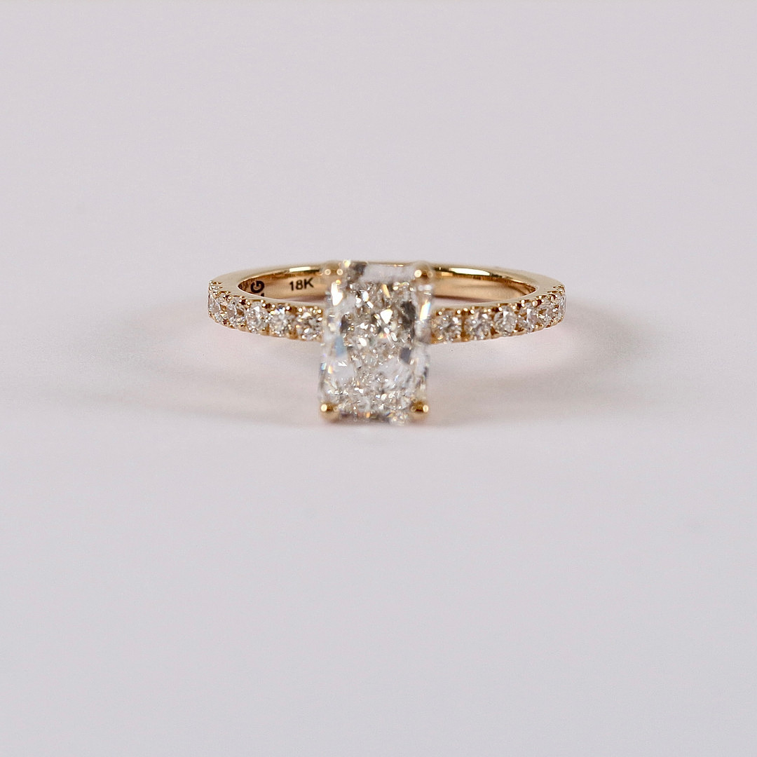 DIAMANTRING, 1,82ct, 18K IGI Cert Labgrown.