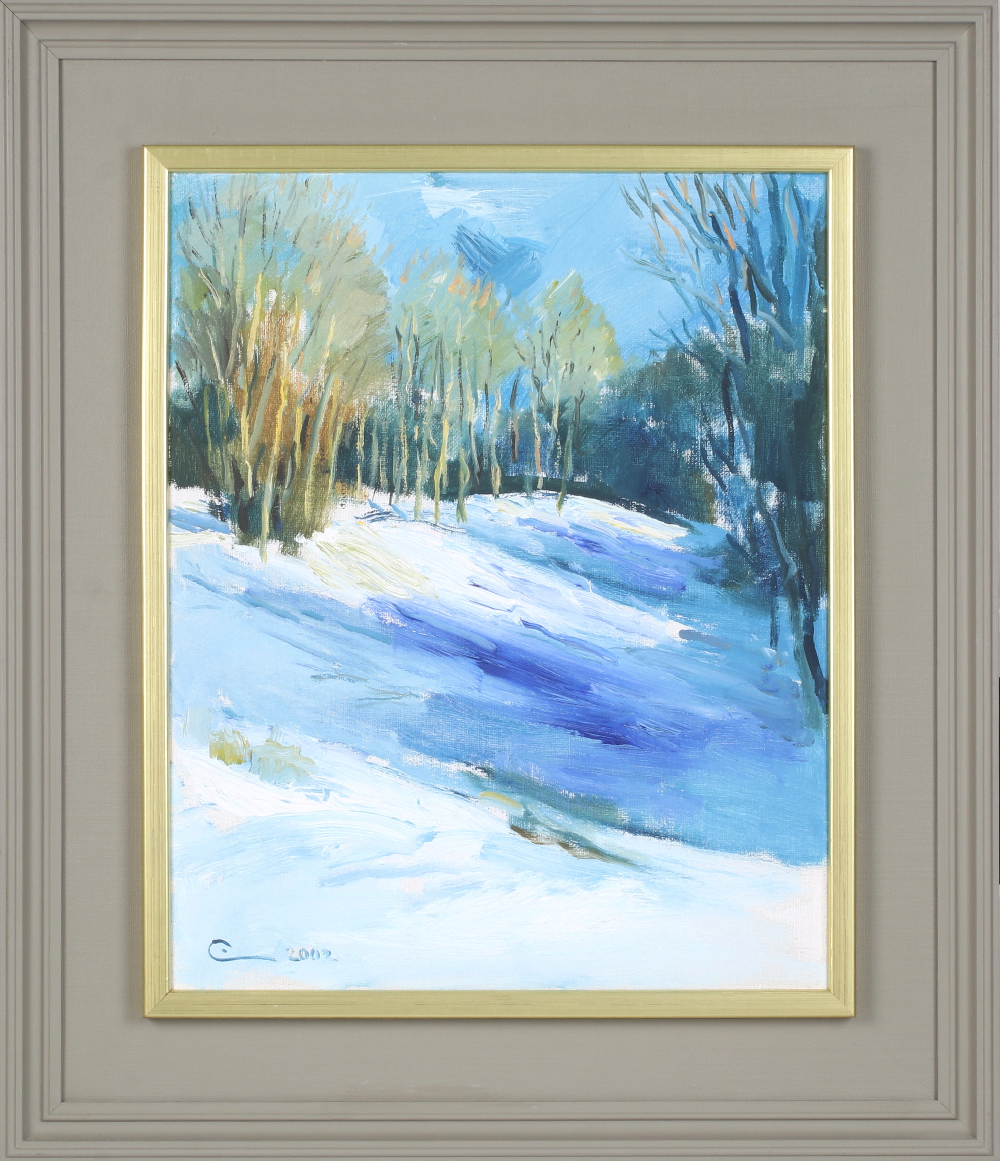 EINAR WENNBERG. "Vårvinter", olja på duk, signerad och daterad 2002.