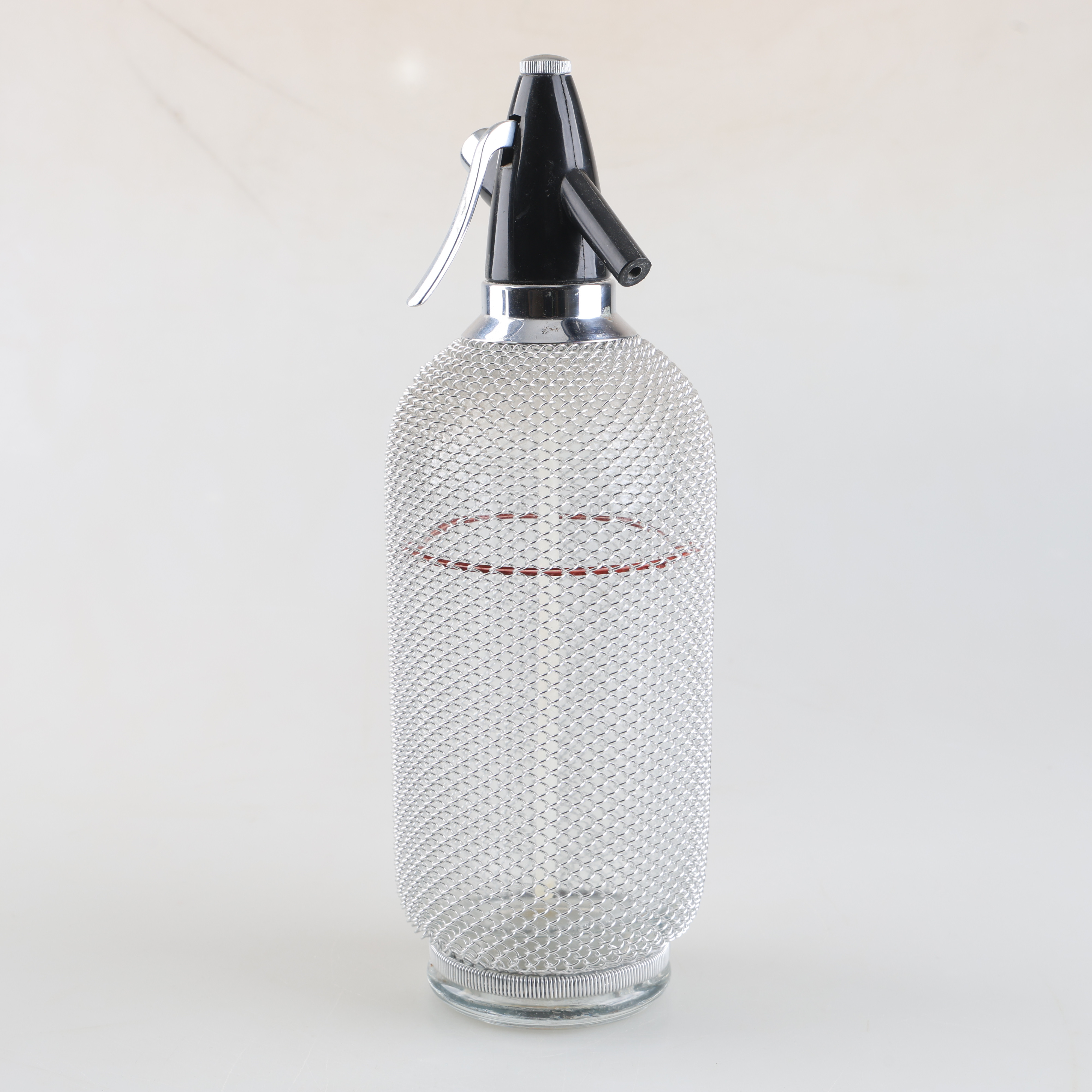 SIFON, glas med metallnät, 1900-talets mitt.