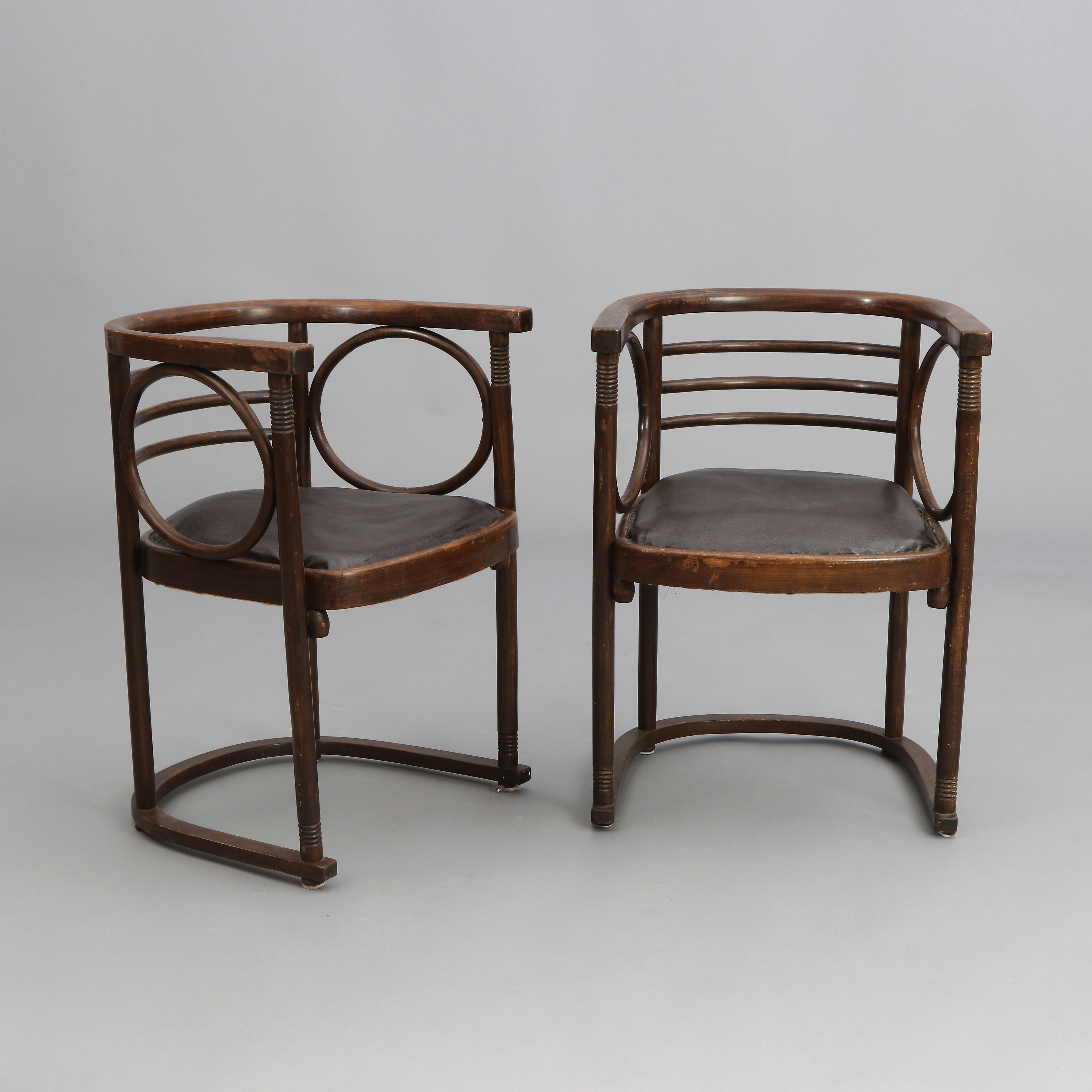 JOSEF HOFFMANN. KARMSTOLAR, ETT PAR. Betsad bok. Gebrüder Thonet, ca 1908.