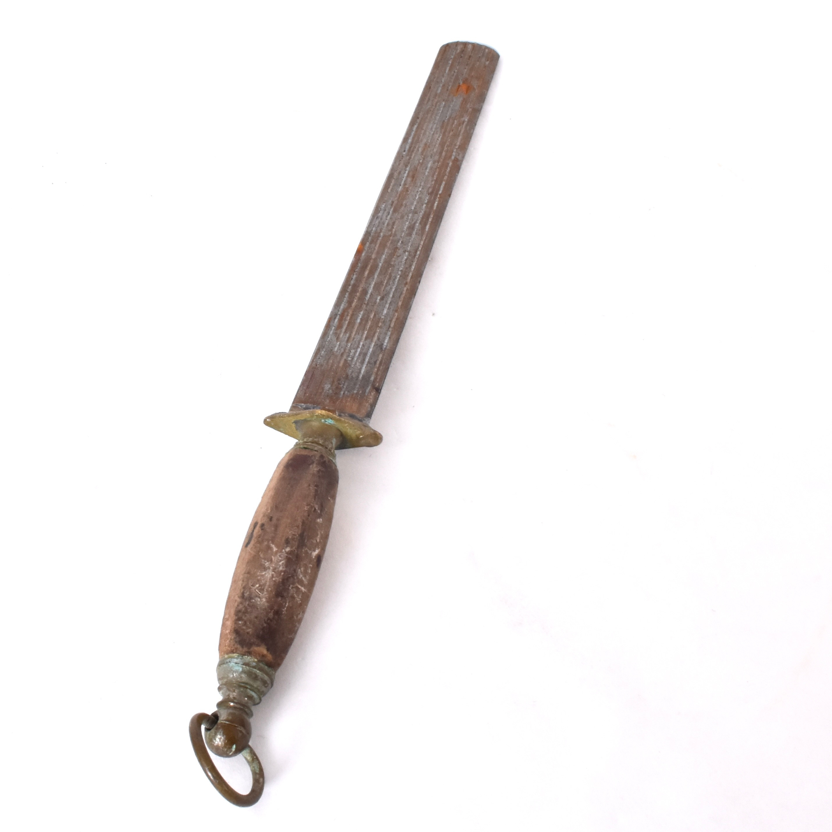 BRYNSTÅL, stål med mässingsbeslag och trähandtag, Friederich Dick.