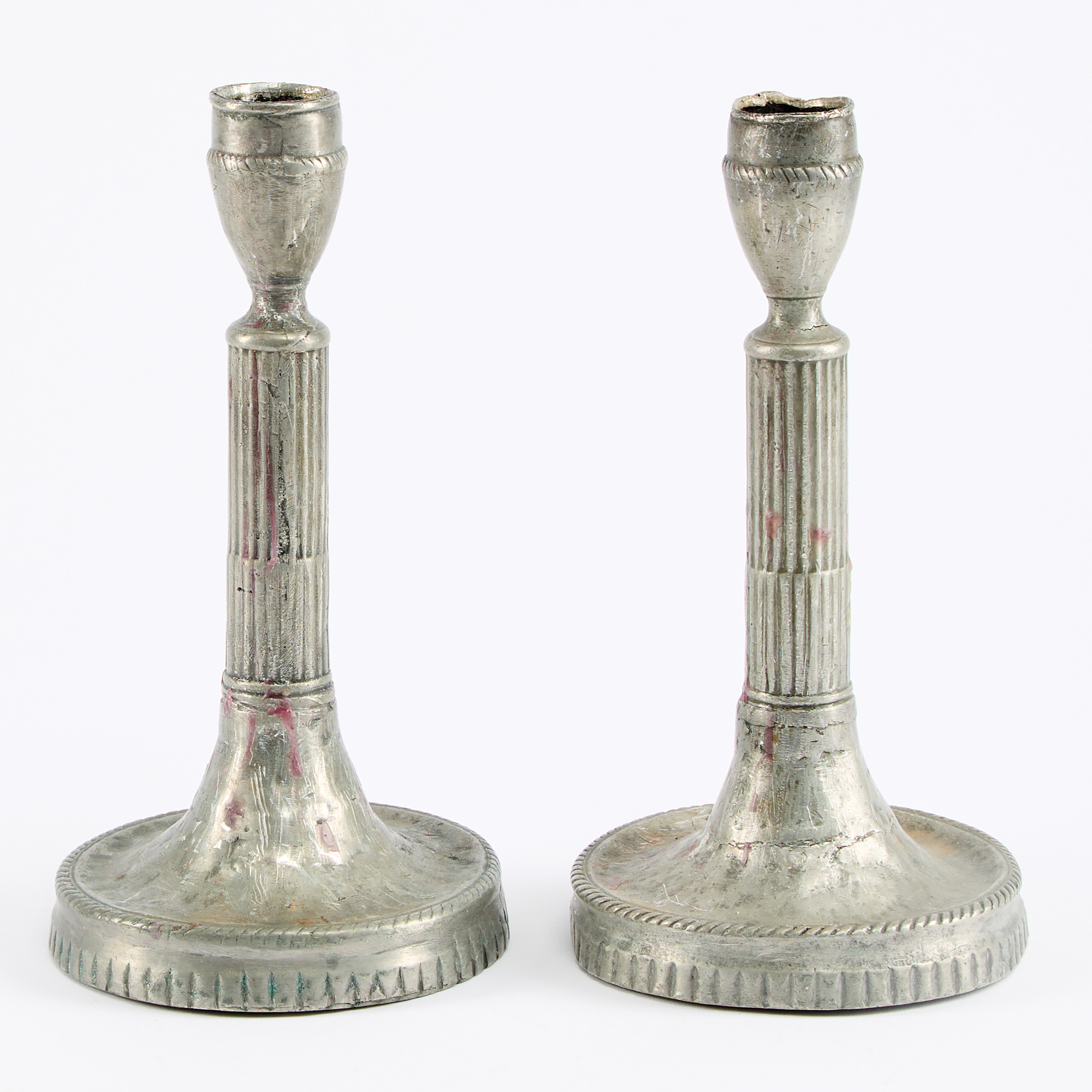 LJUSSTAKAR. Ett par, tenn, Gudmund Lindqvist, Stockholm 1813.