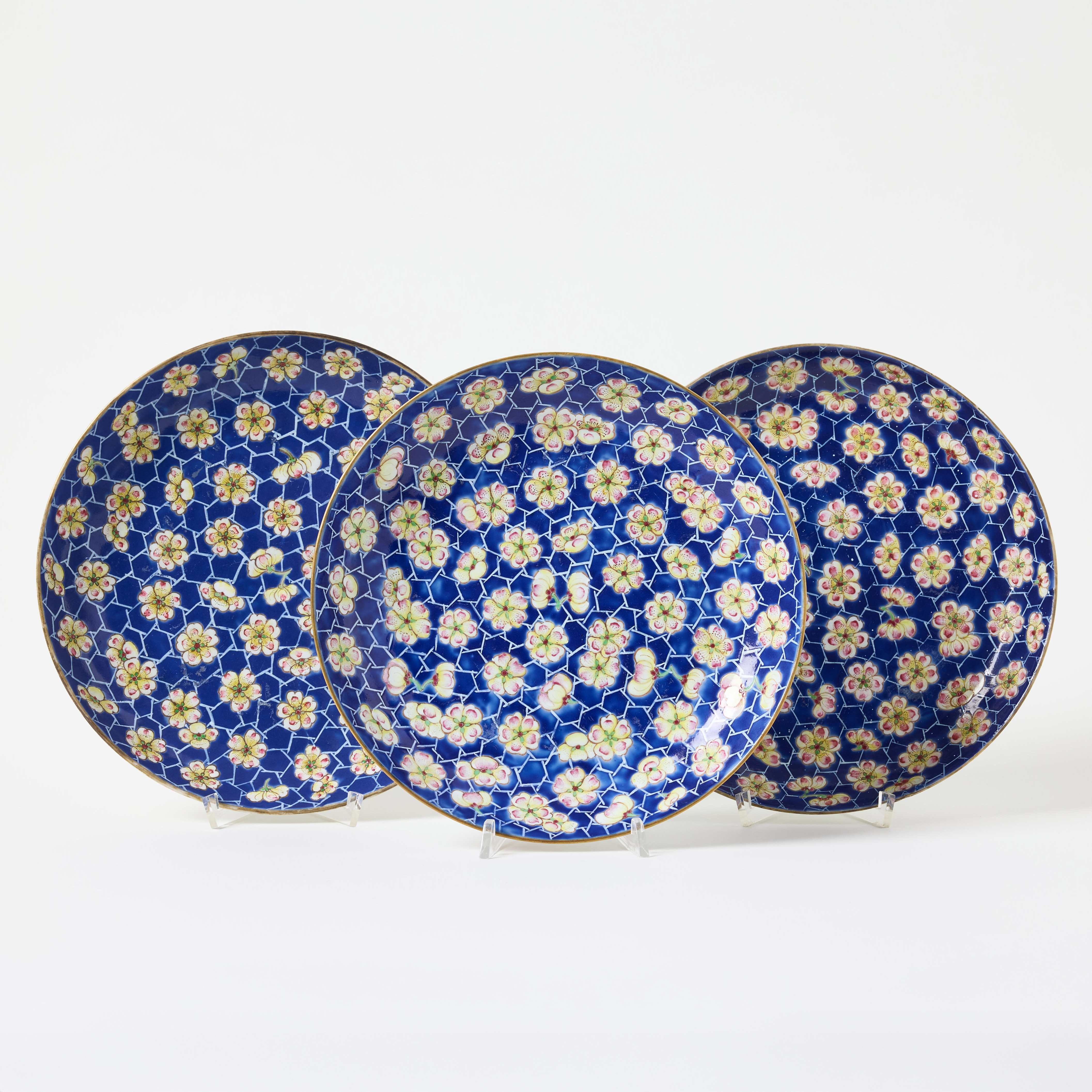 Three Chinese Famille Rose Dishes.